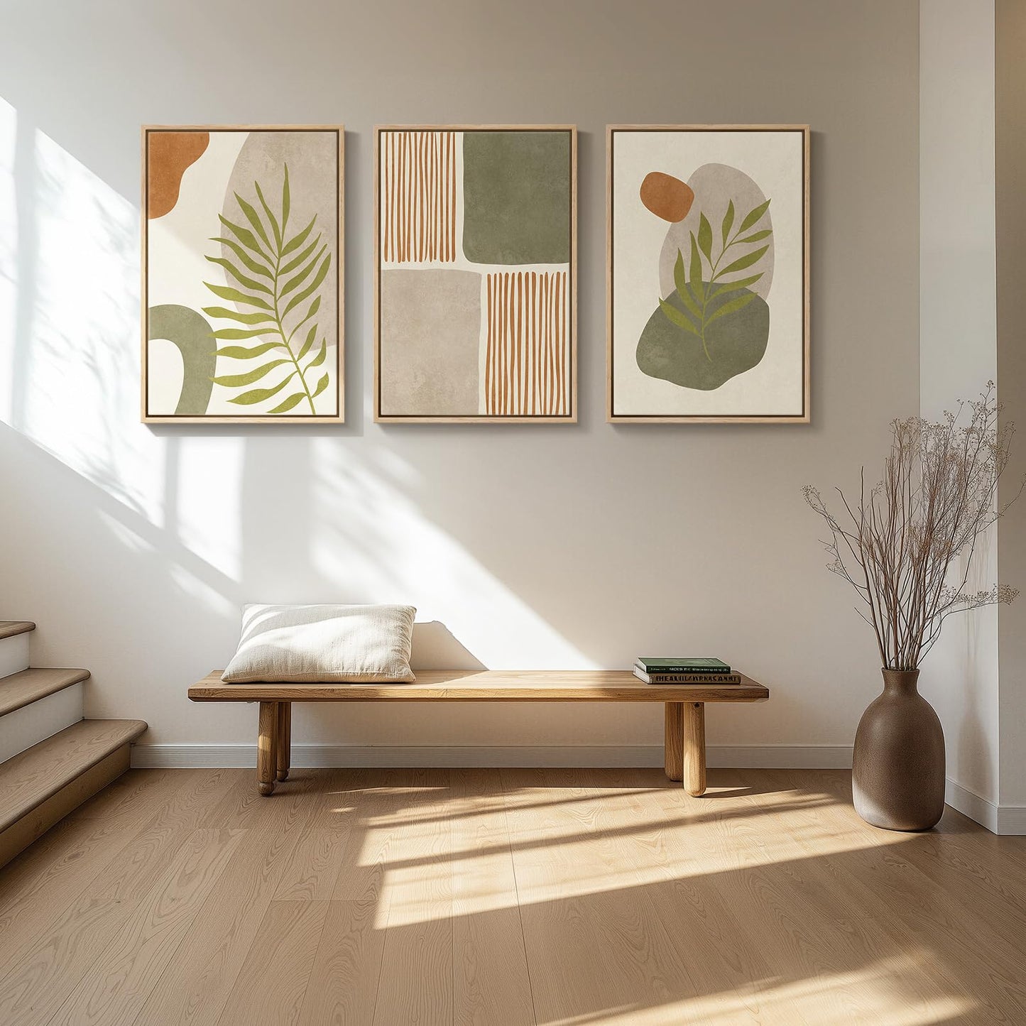 Neutral Abstract Wall Art 2PC