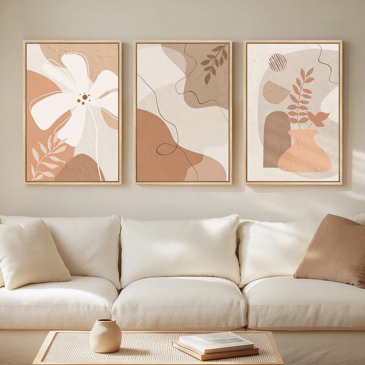 Neutral Abstract Wall Art 2PC