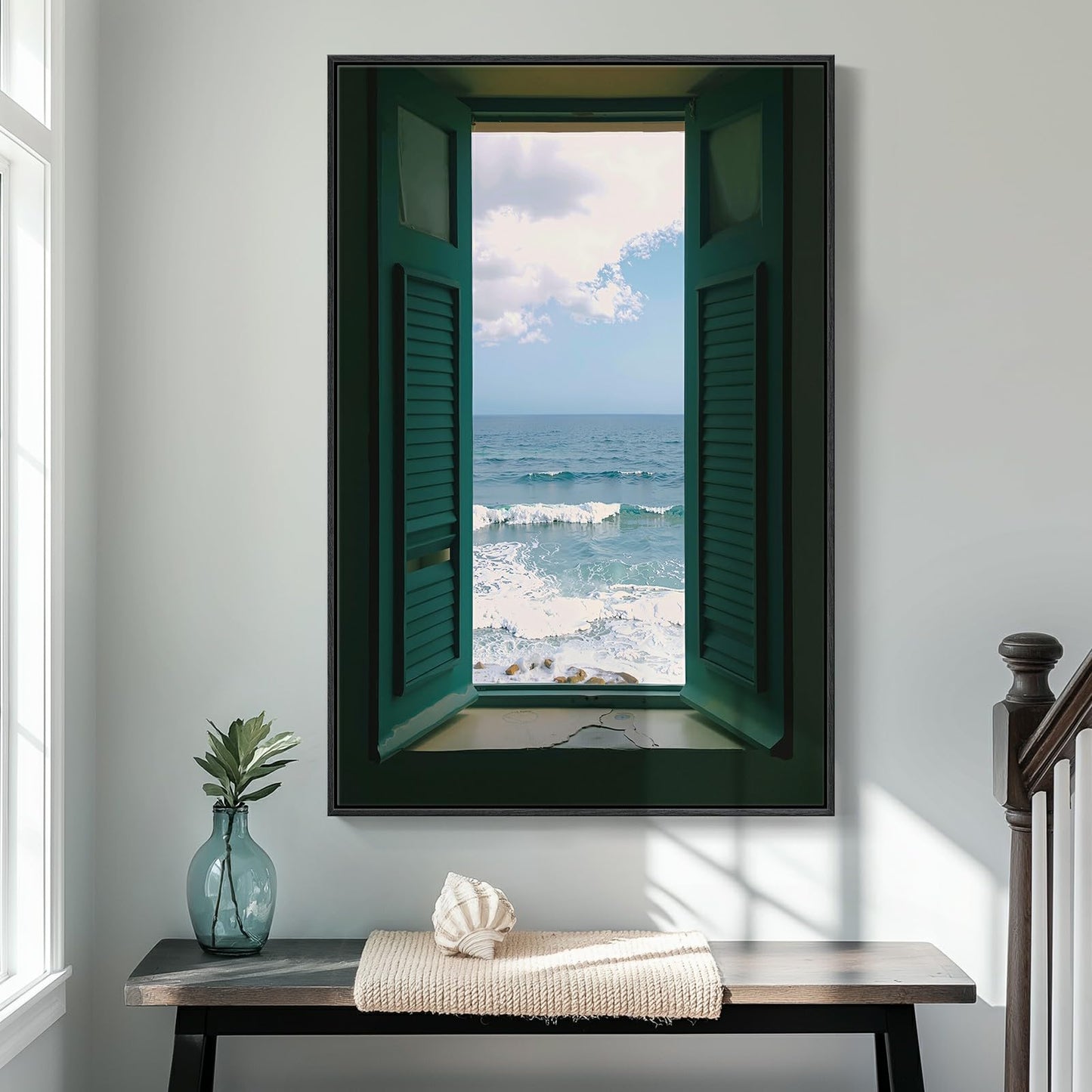 Blue Ocean Beach Wall Art 3PC 24x36in