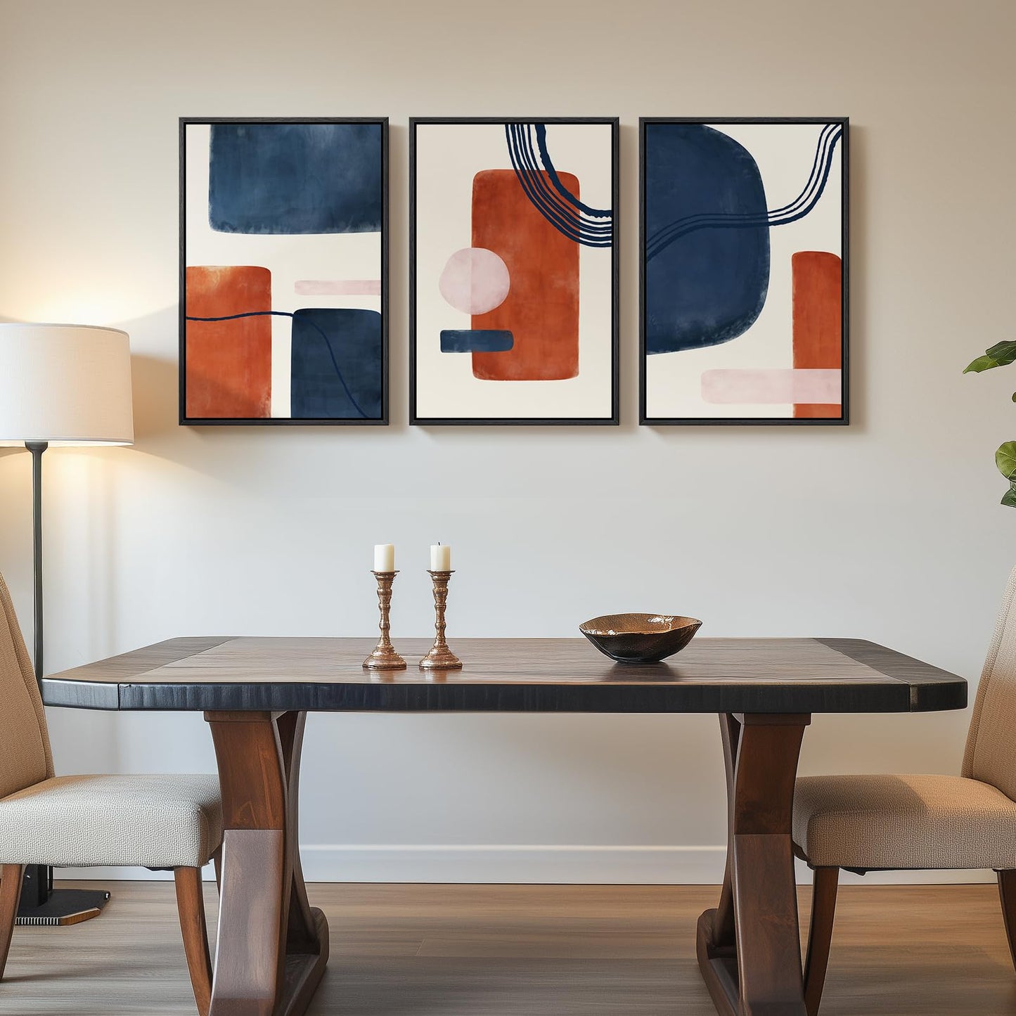 Neutral Abstract Wall Art 2PC