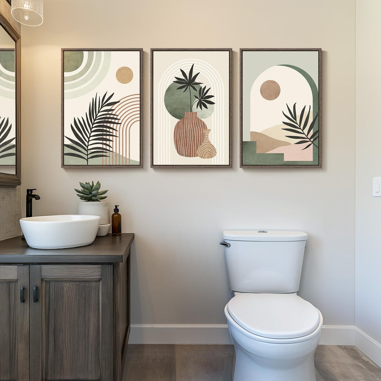 Neutral Abstract Wall Art 2PC