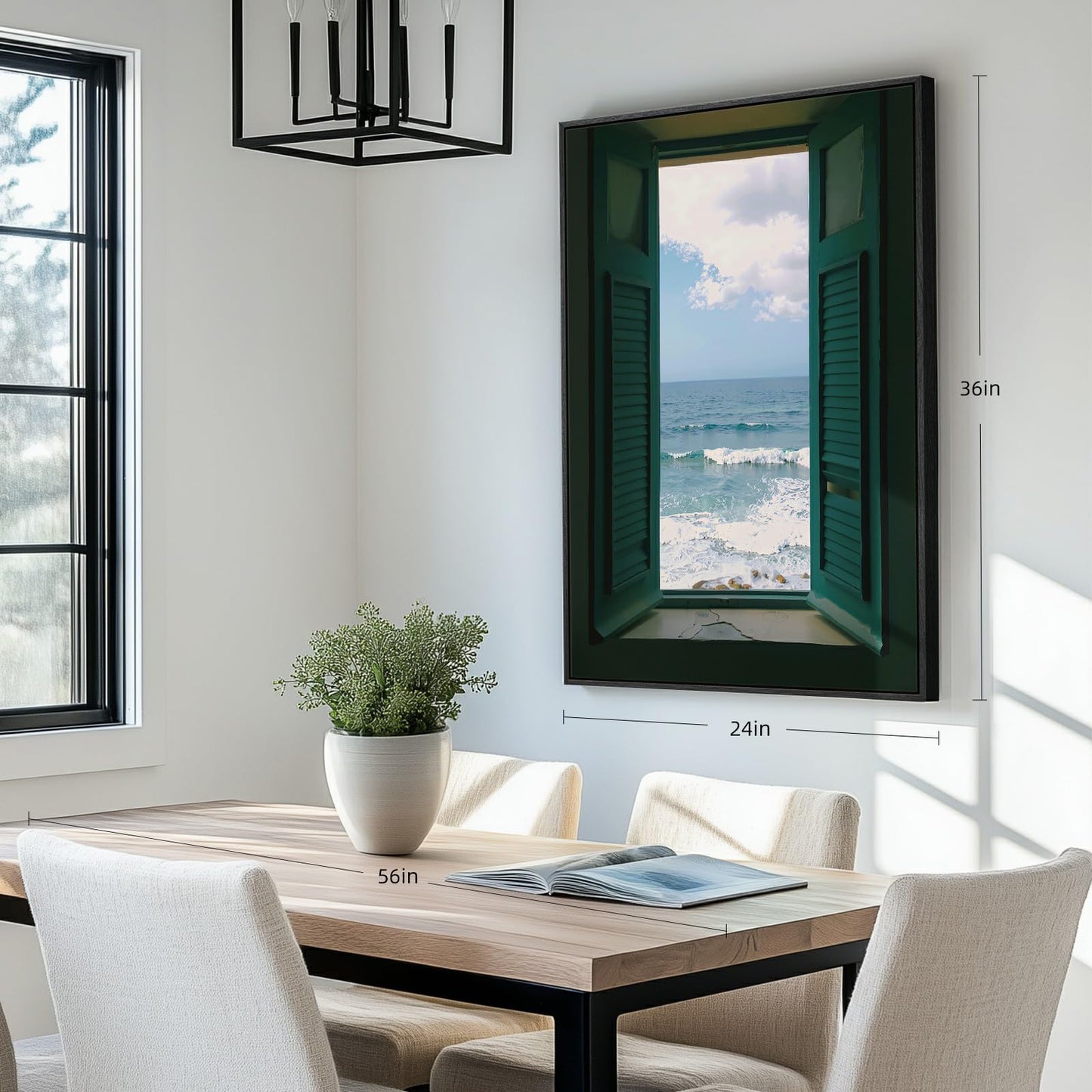 Blue Ocean Beach Wall Art 3PC 24x36in