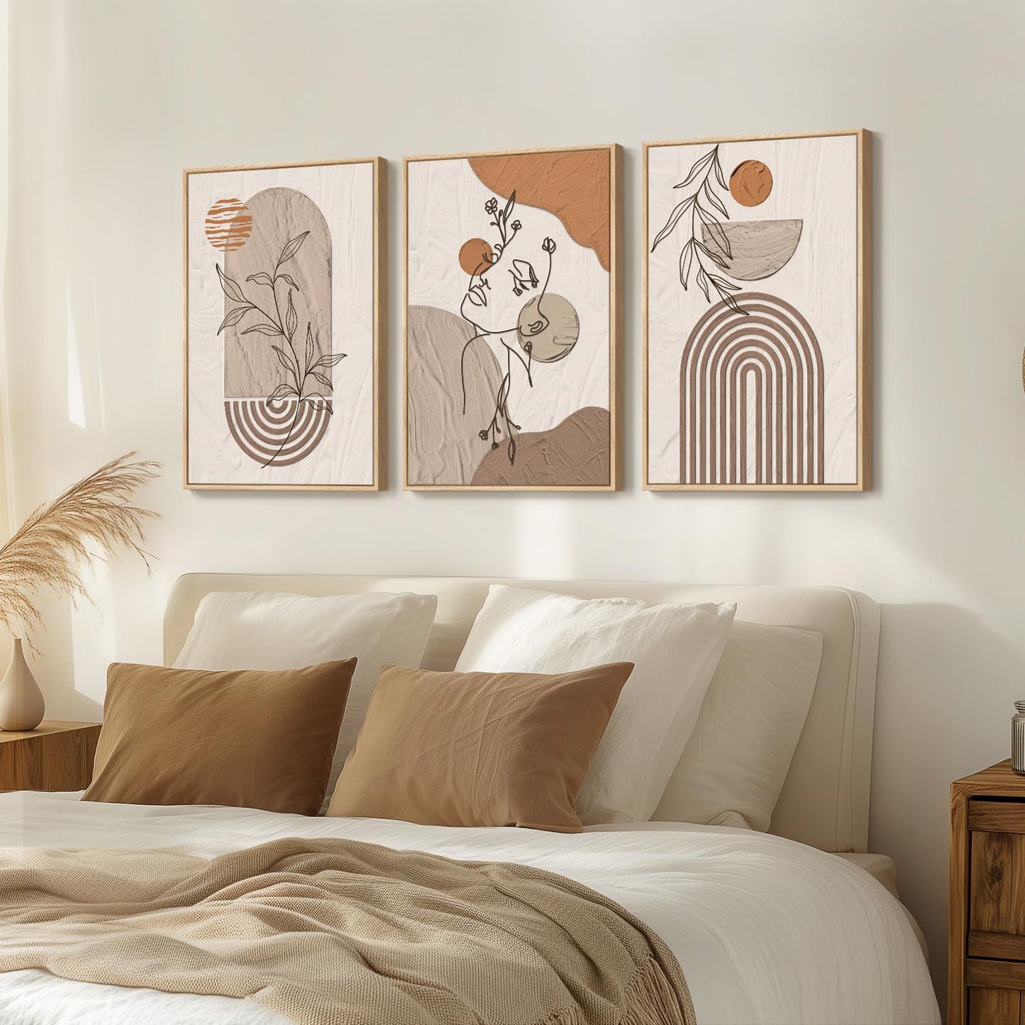 Neutral Abstract Wall Art 2PC