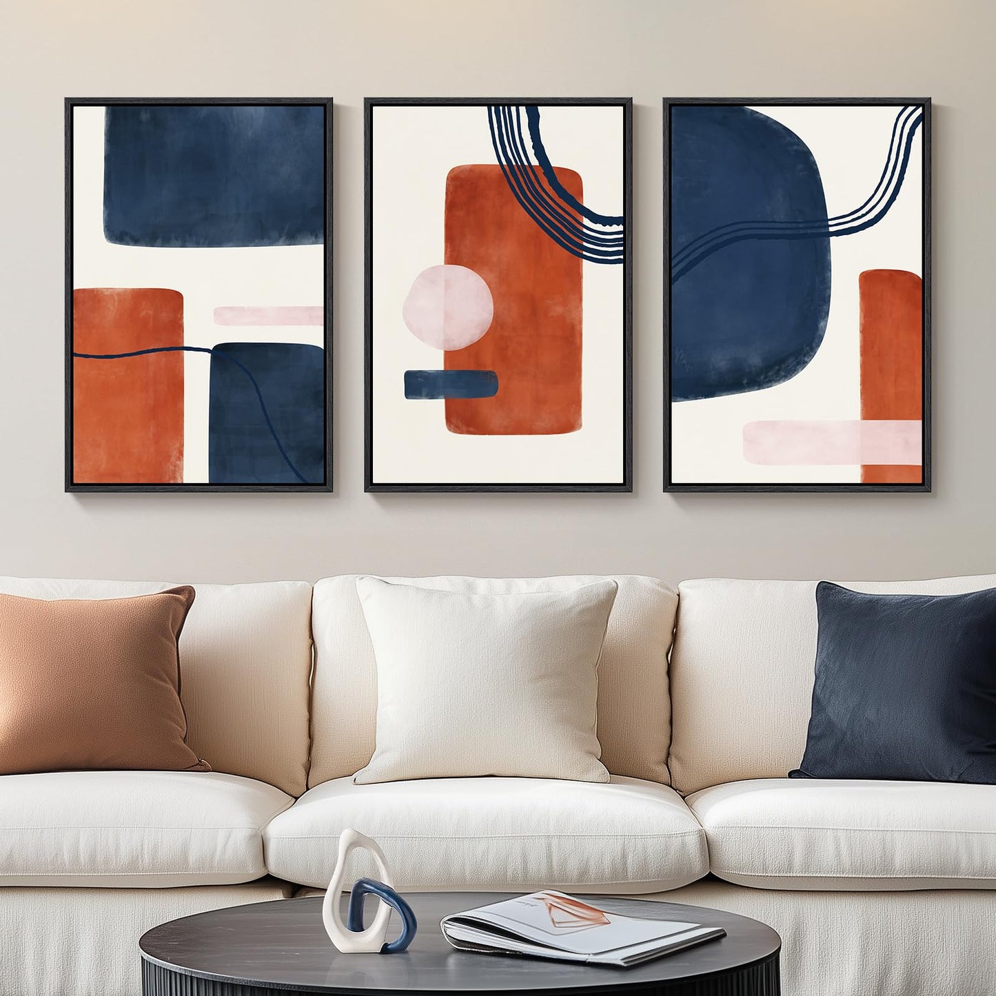Neutral Abstract Wall Art 2PC