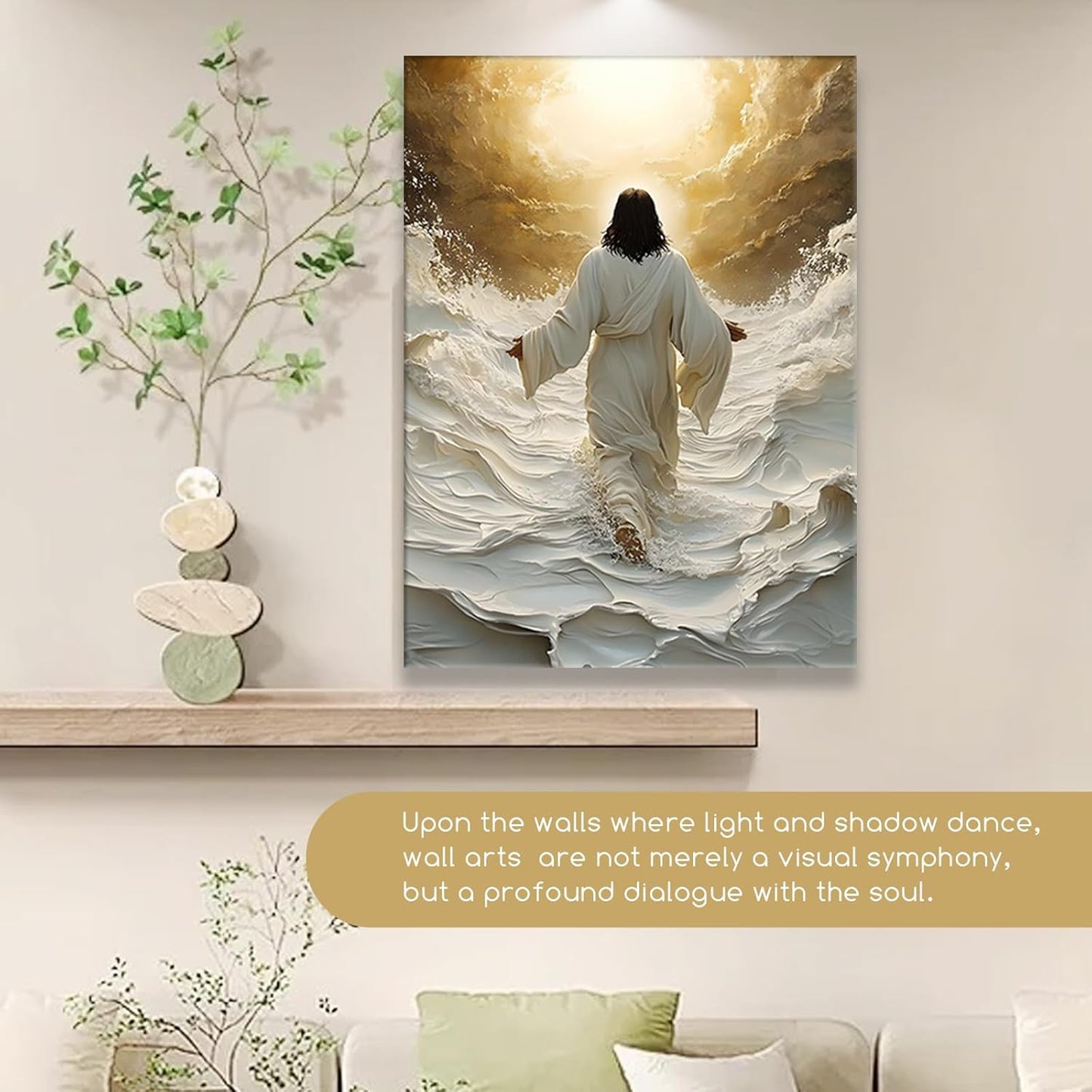 Jesus Walking on Water Wall Art 12x16in