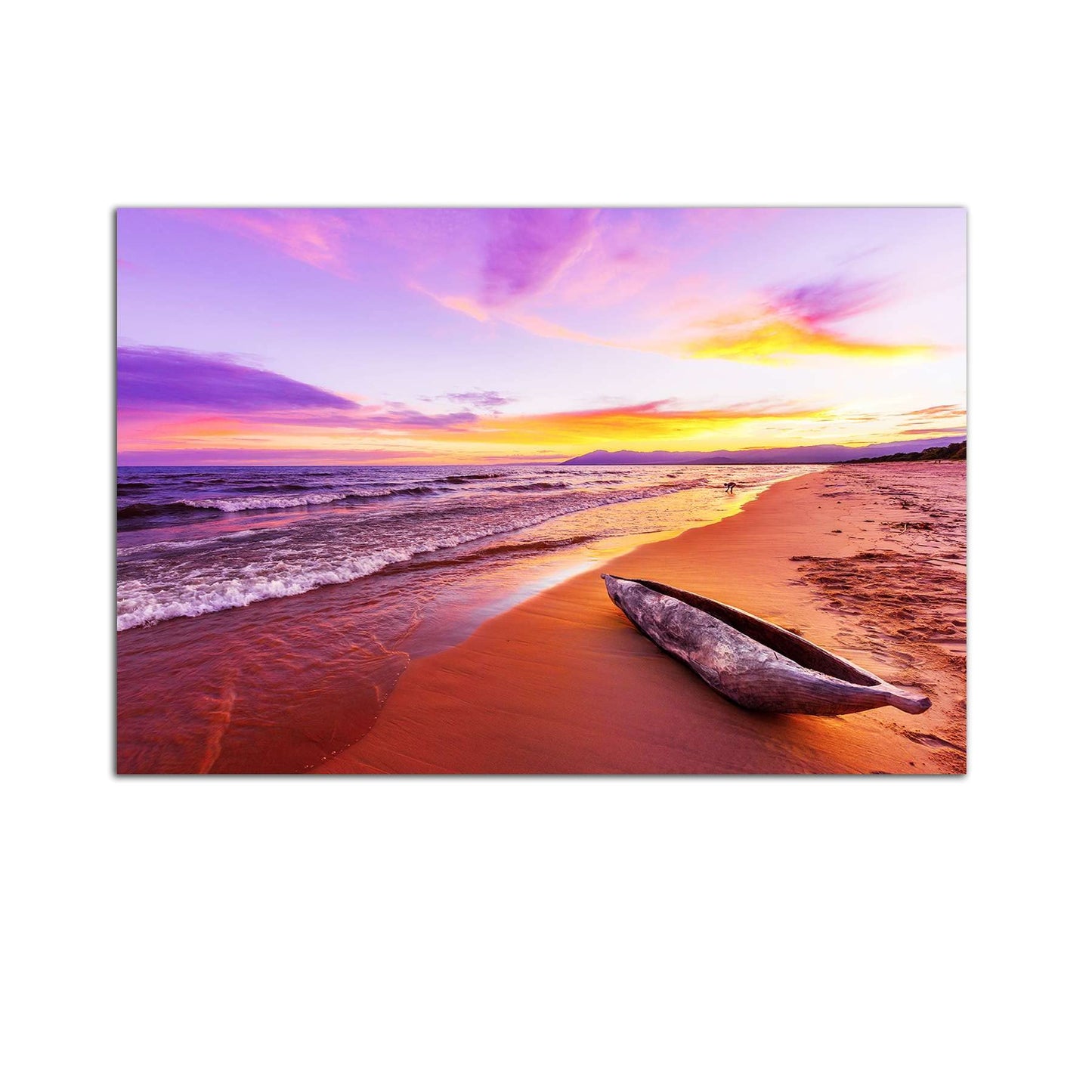 Caribbean Beach Glass Wall Art 24x36in