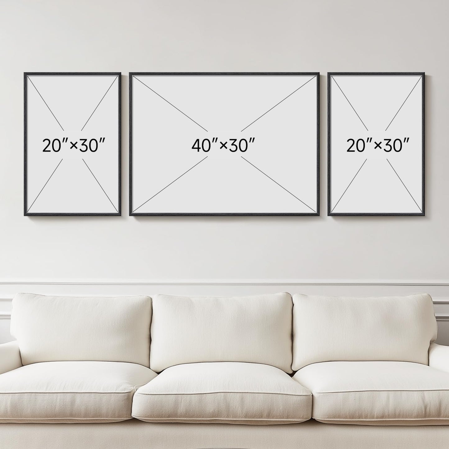 Black & Gold Abstract Art 3PC