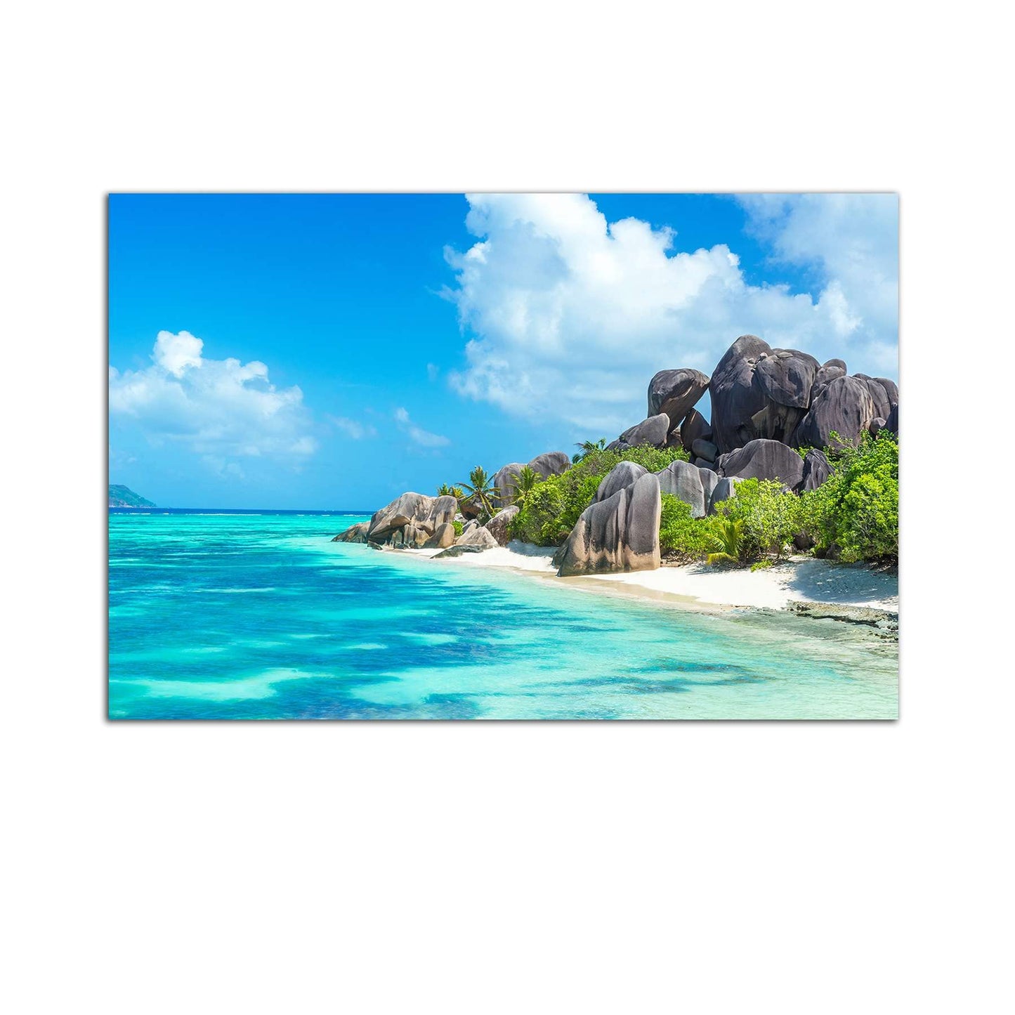 Caribbean Beach Glass Wall Art 24x36in