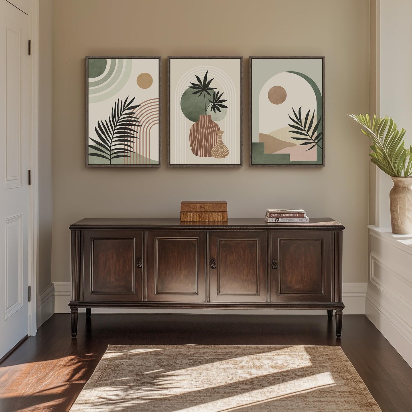 Neutral Abstract Wall Art 2PC