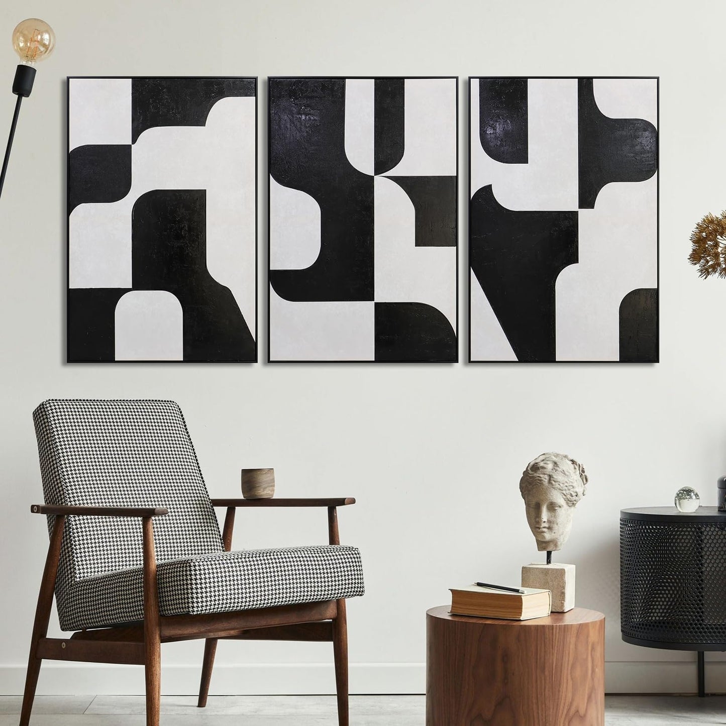 Boho Textured 3D Wall Art 3PC 24x36in