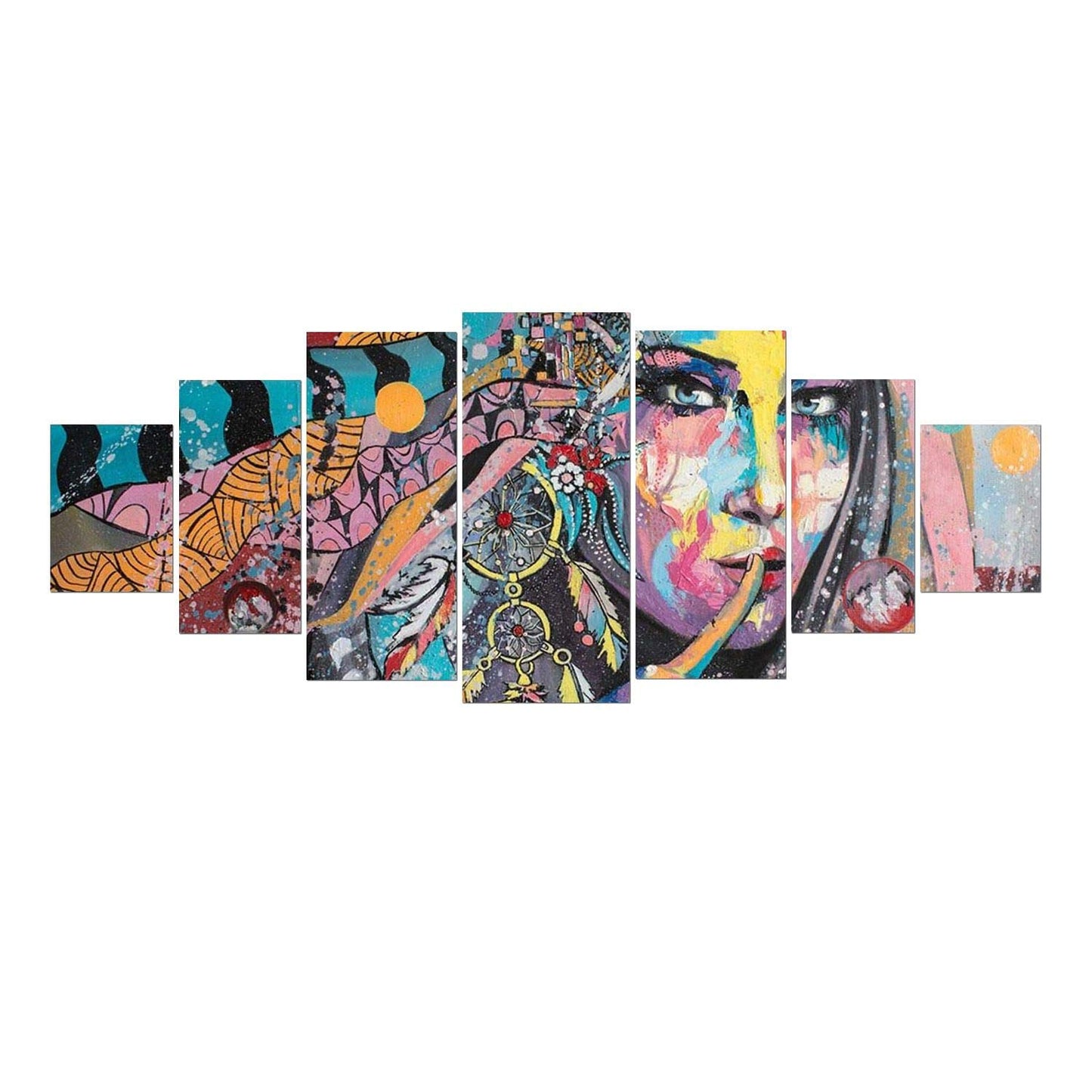 Blue Mountain Lake Wall Art – 7 Panels
