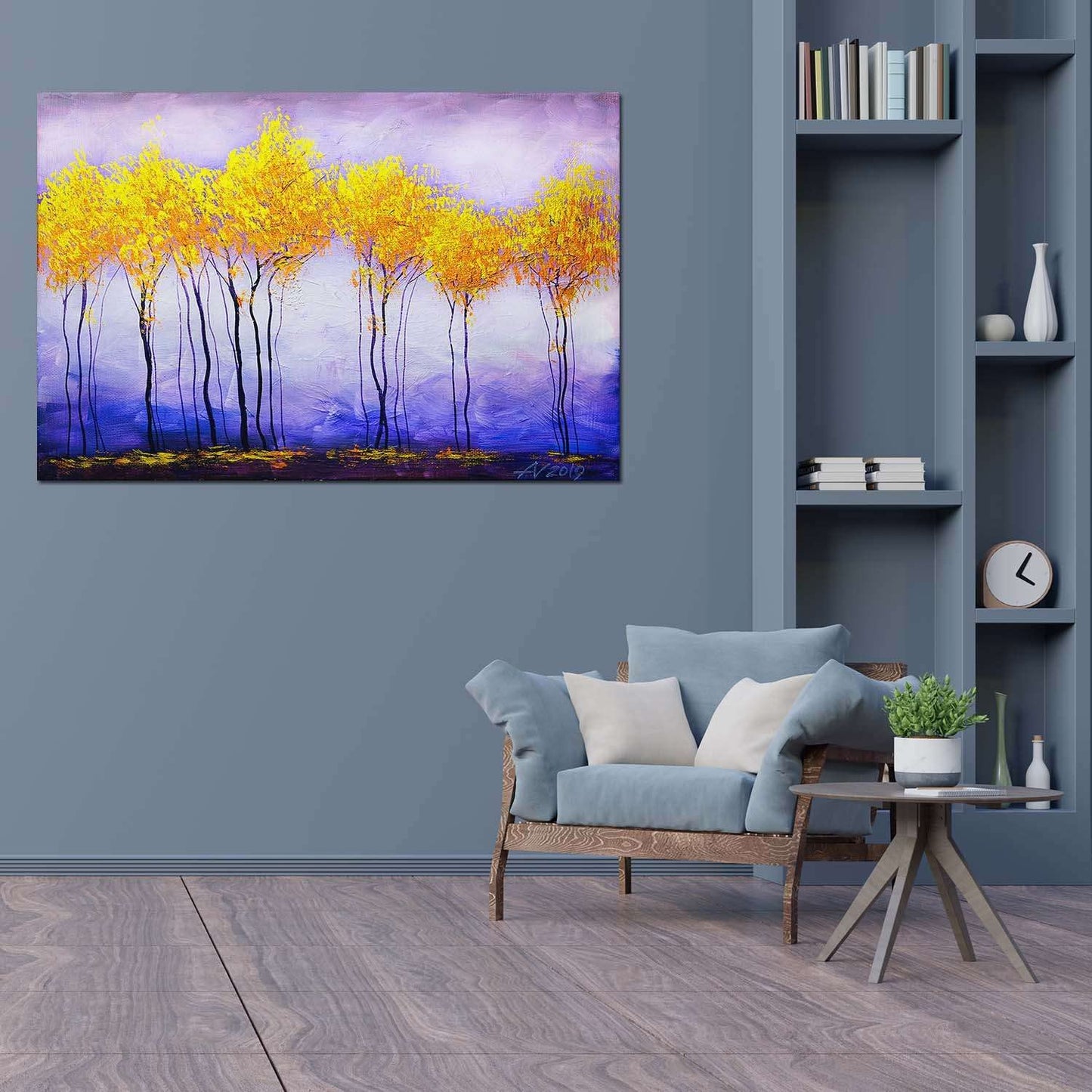 Golden Forest Canvas Wall Art – 32x48in