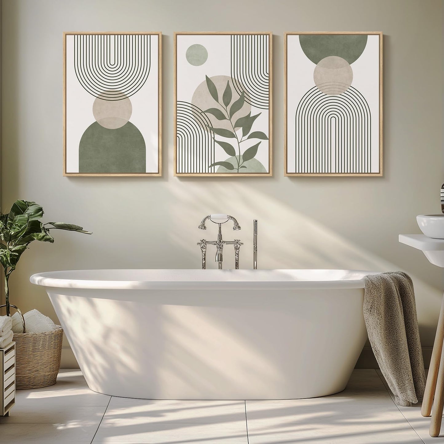 Neutral Abstract Wall Art 2PC