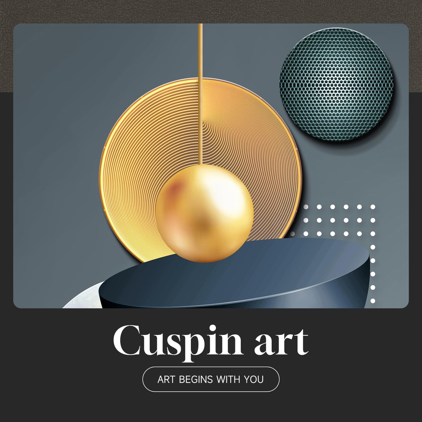 Black & Gold Abstract Art 3PC