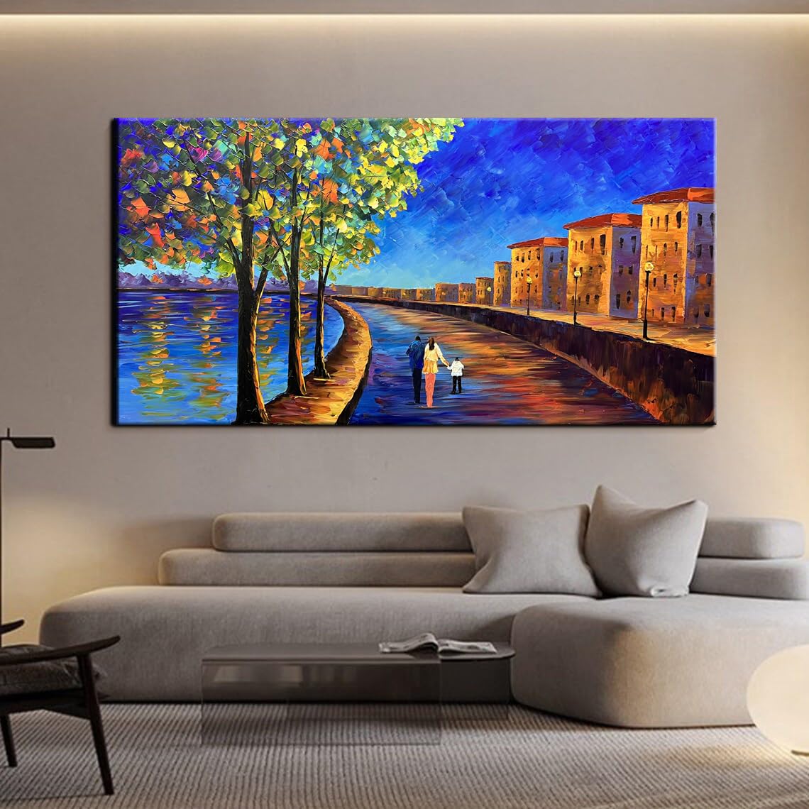 Abstract Tree Landscape Oil Painting 24x36in