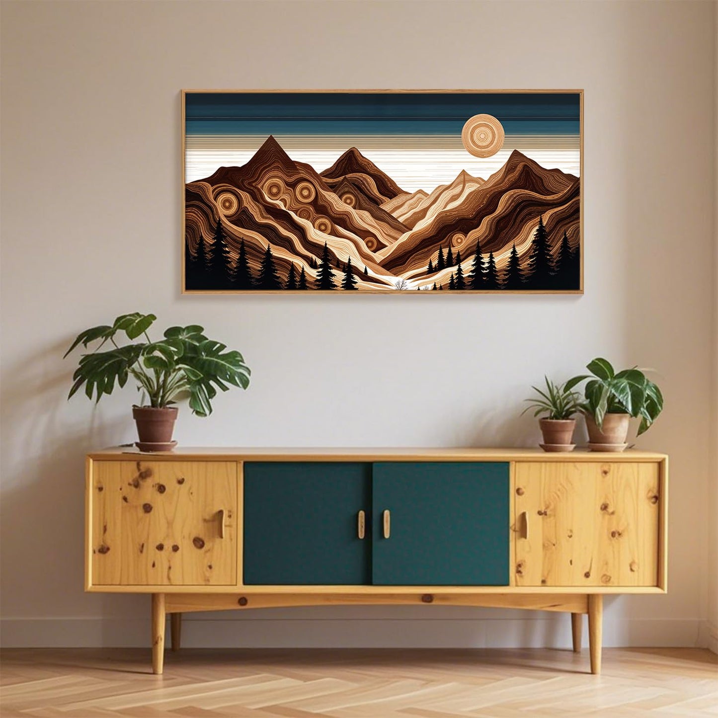 Navy Blue Abstract Wall Art 3PC 24x36in