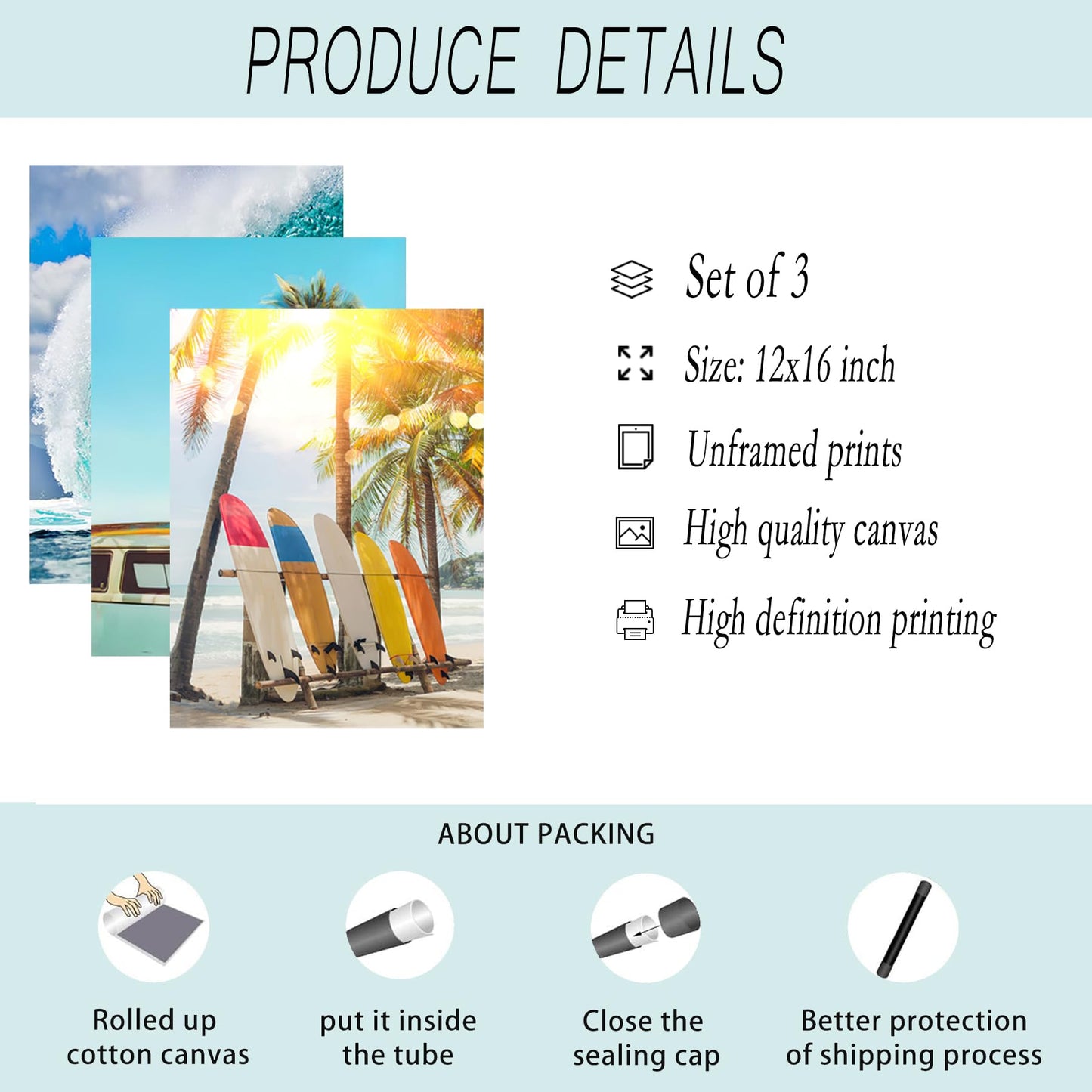 Coastal Beach Wall Art – 16x24in