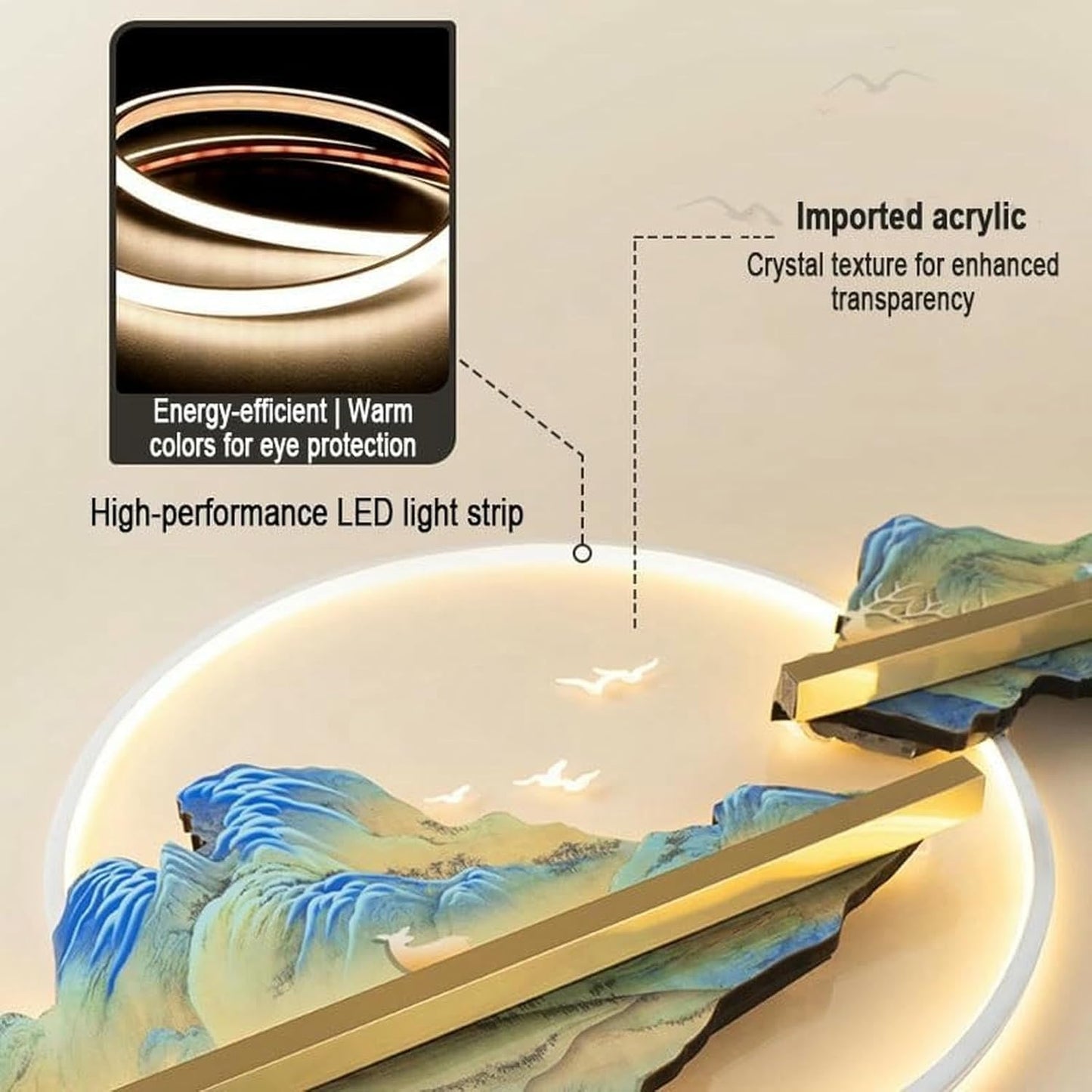 3D LED Wall Clock Art