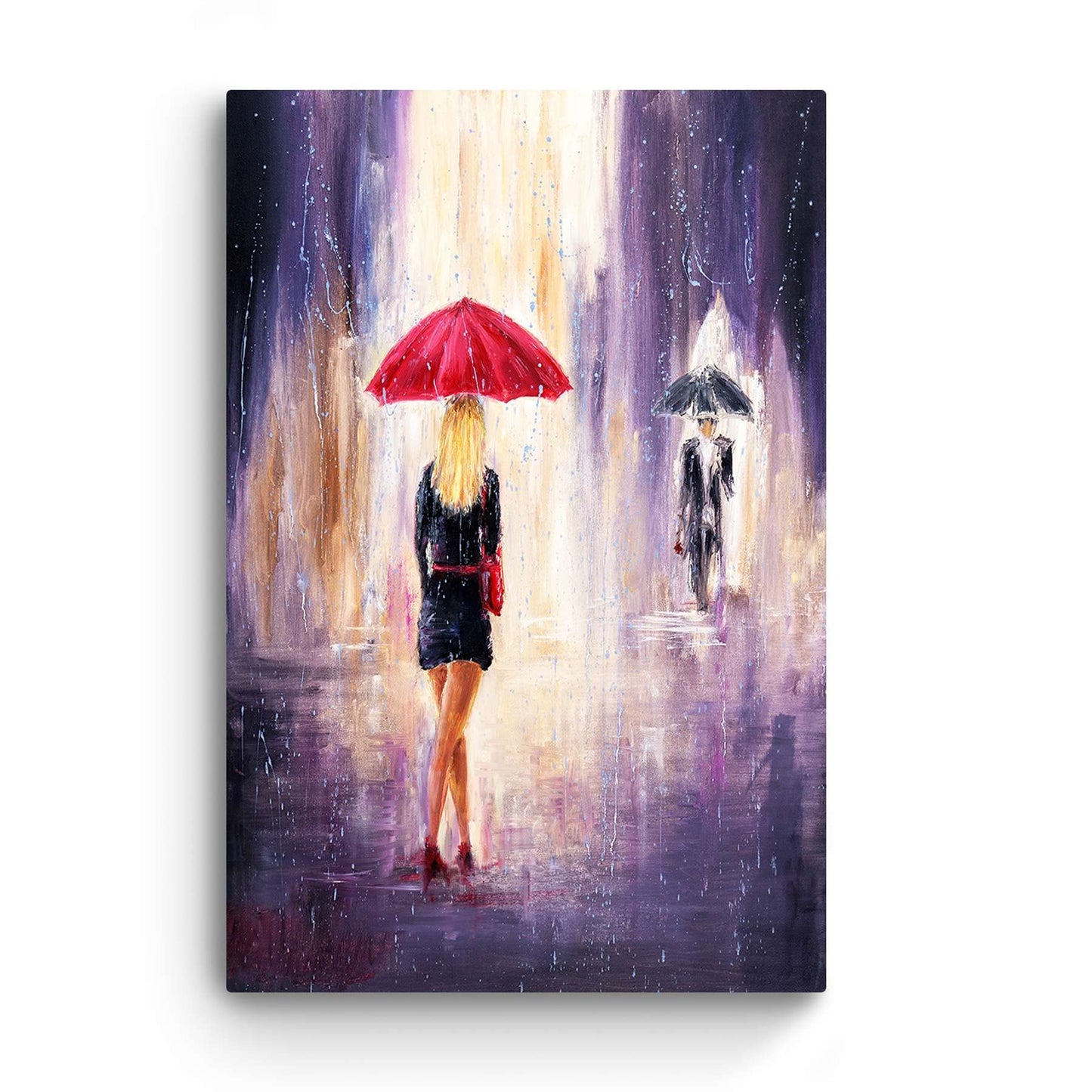 Red Boat Lake Canvas Wall Art 32x48in