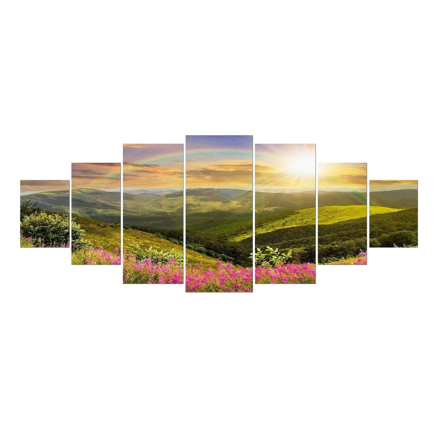 Blue Mountain Lake Wall Art – 7 Panels