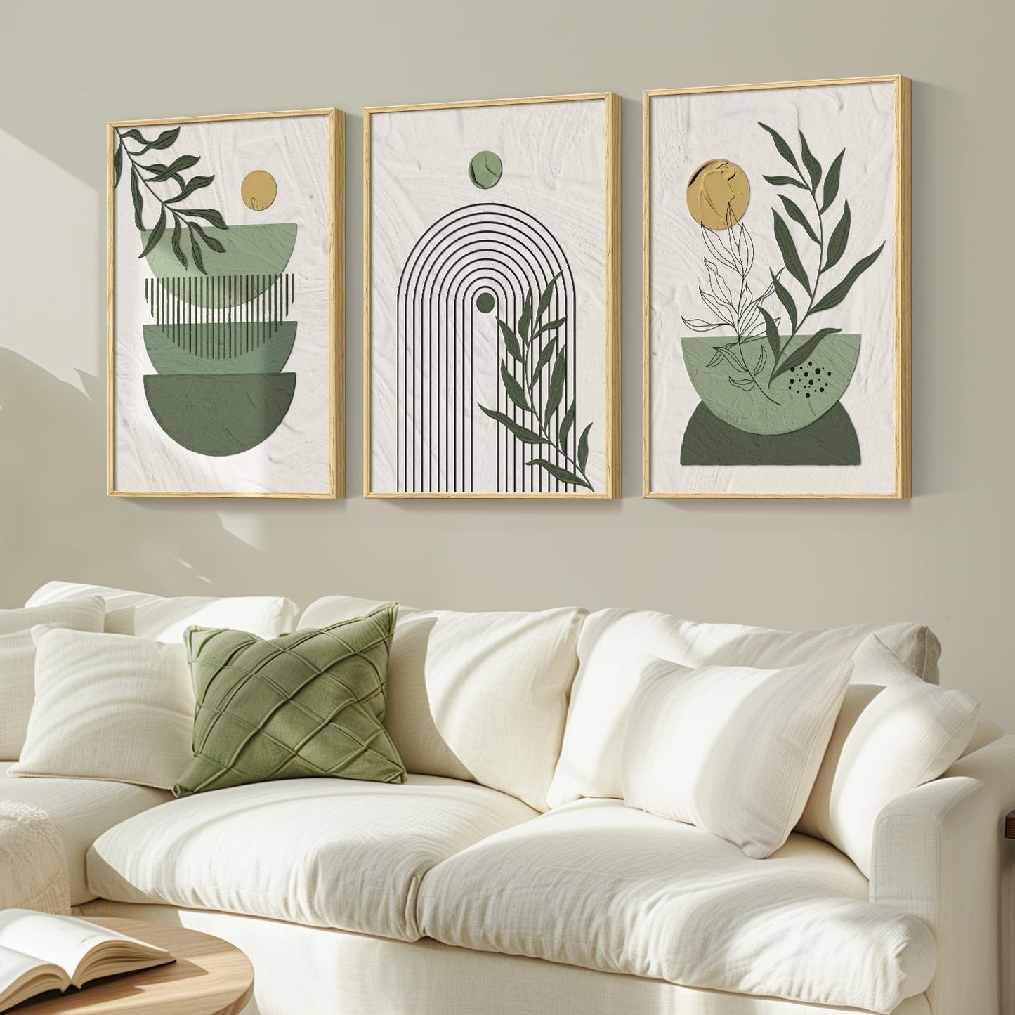 Neutral Abstract Wall Art 2PC