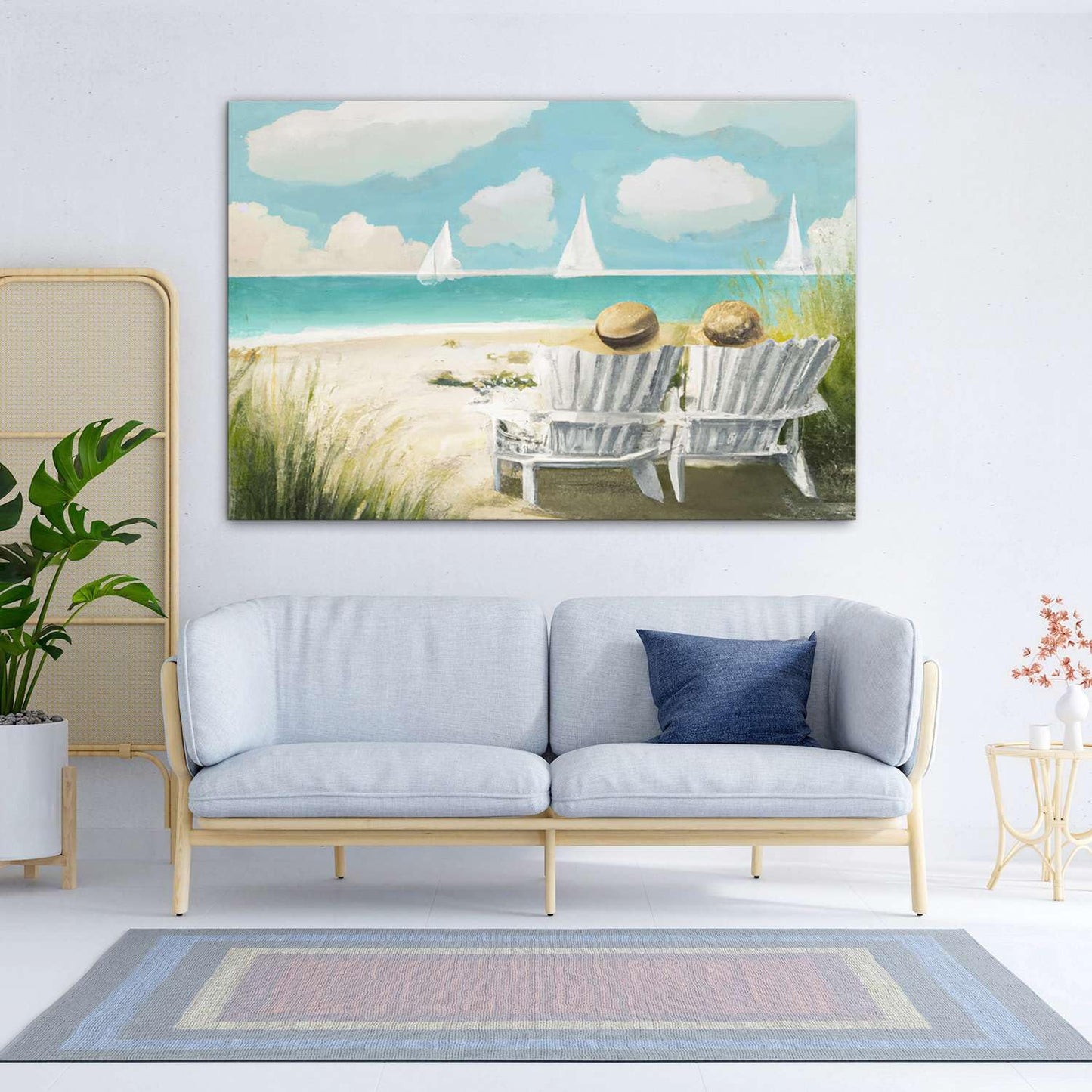 Ship & Moon Canvas Wall Art – 32x48in