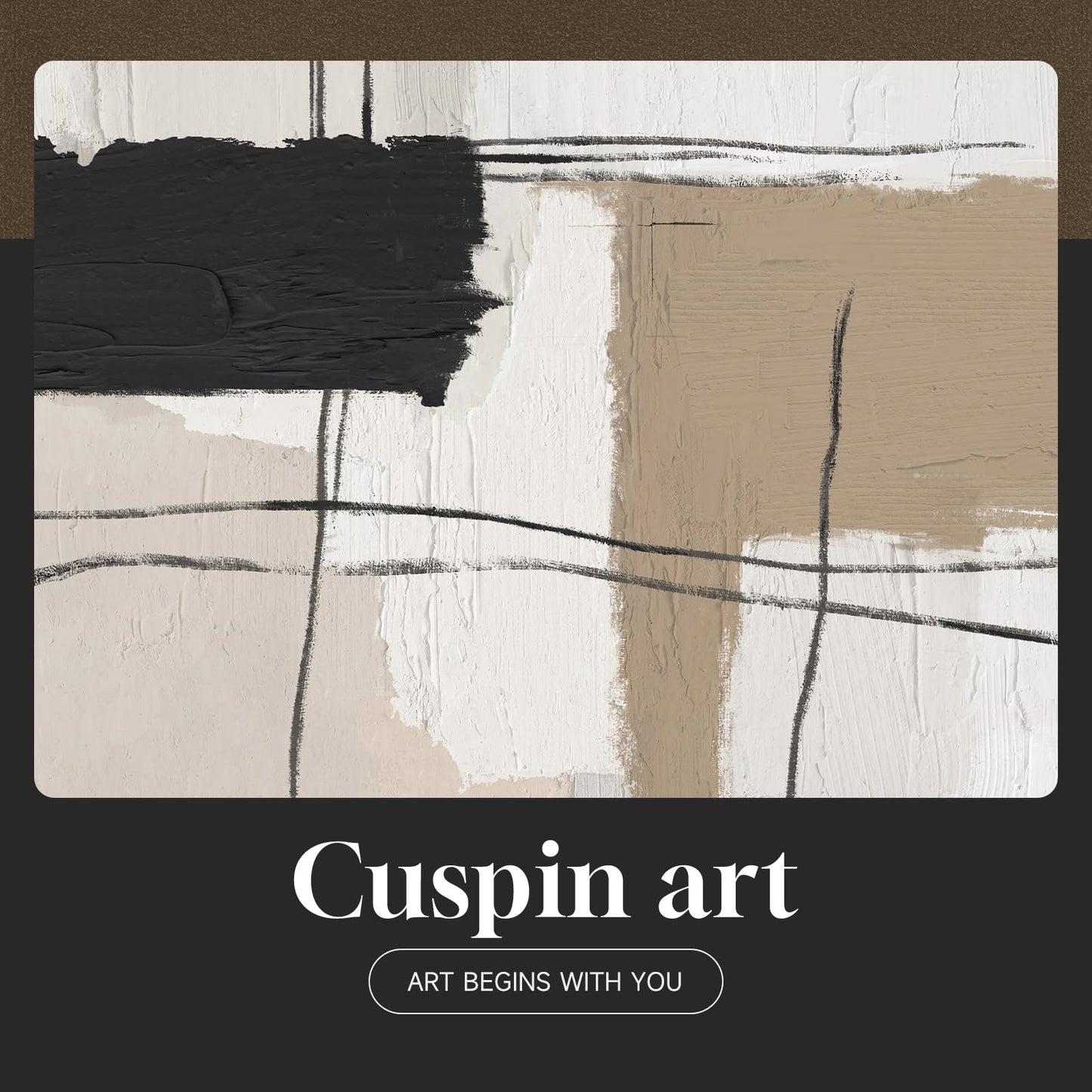 Neutral Abstract Wall Art 3PC 24x36in