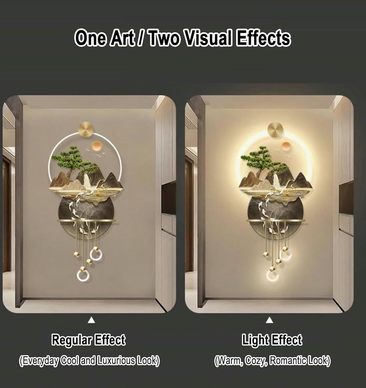 3D LED Landscape Wall Sculpture