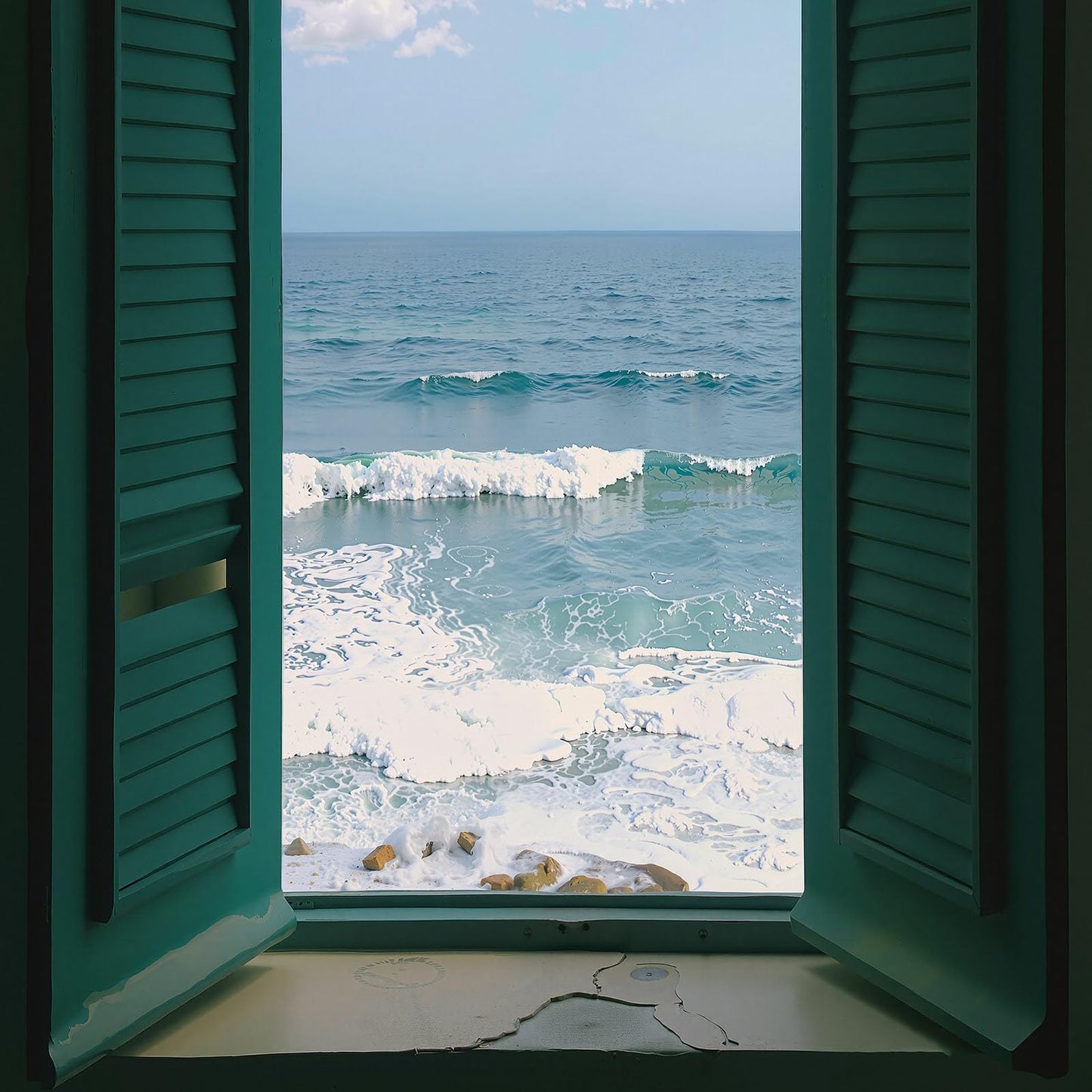 Blue Ocean Beach Wall Art 3PC 24x36in