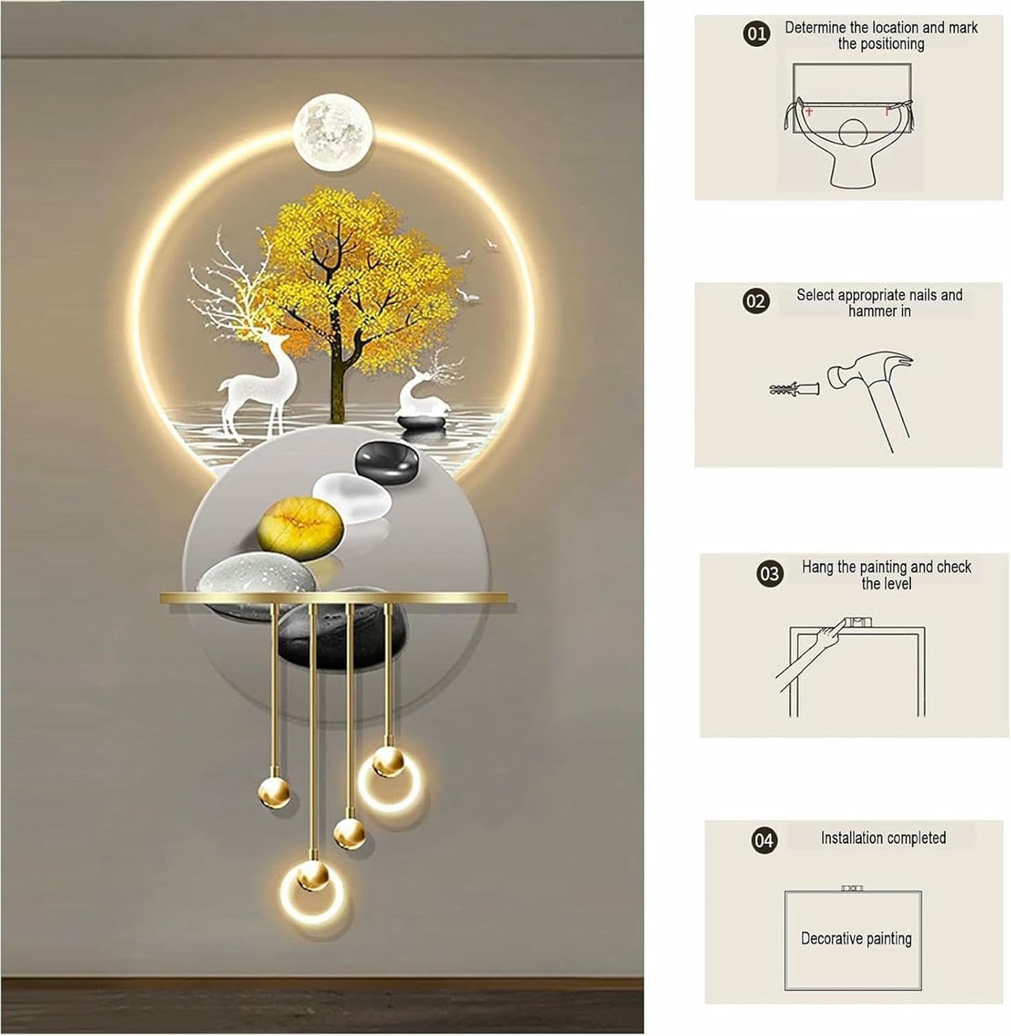 3D LED Landscape Wall Sculpture