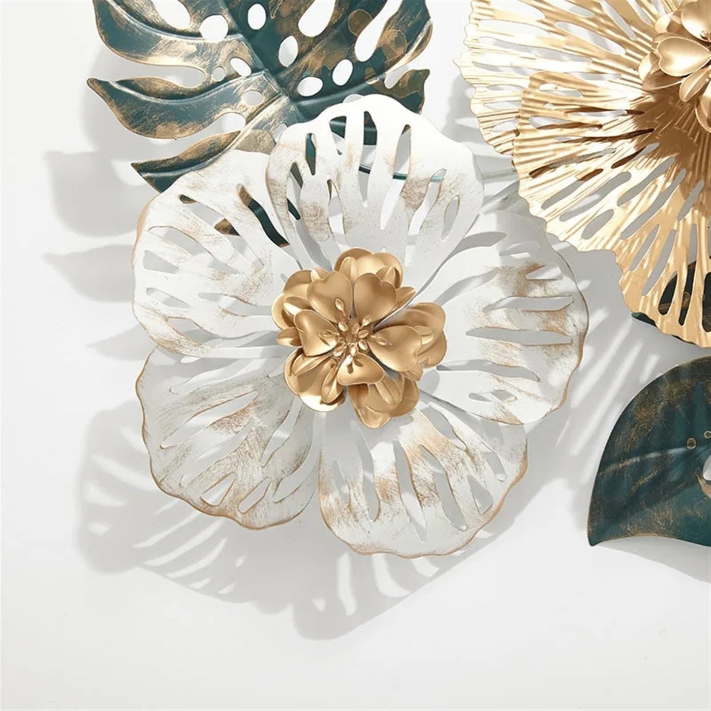 Abstract Floral Wrought Iron Wall Art