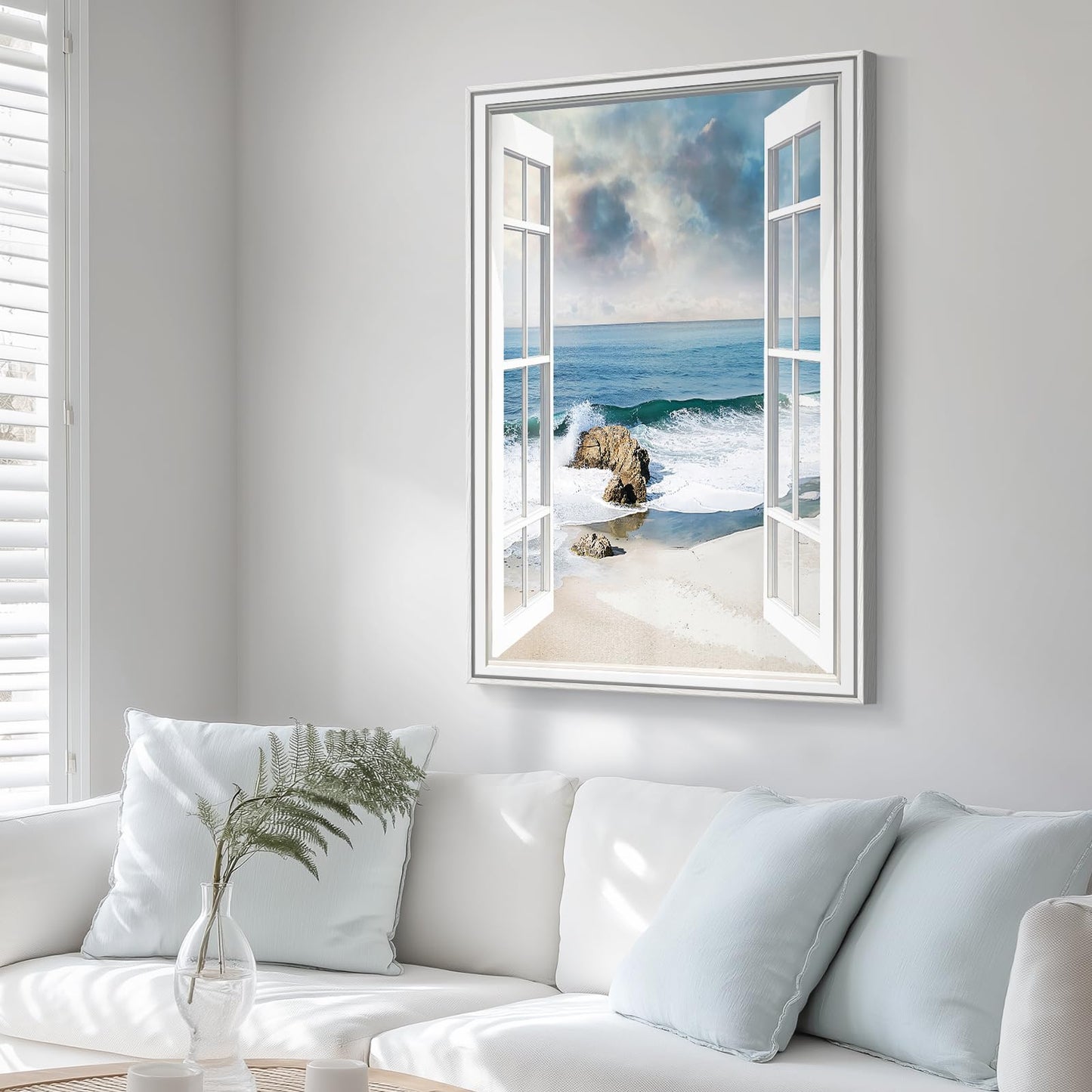 Blue Ocean Beach Wall Art 3PC 24x36in
