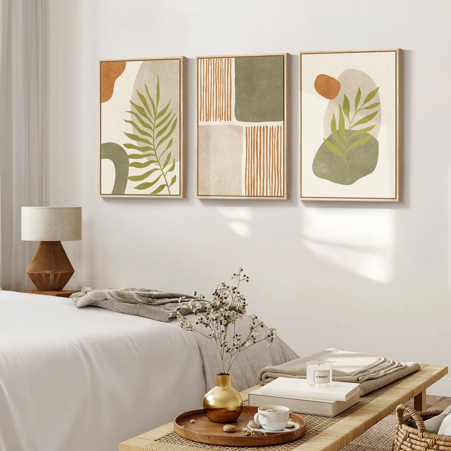 Neutral Abstract Wall Art 2PC