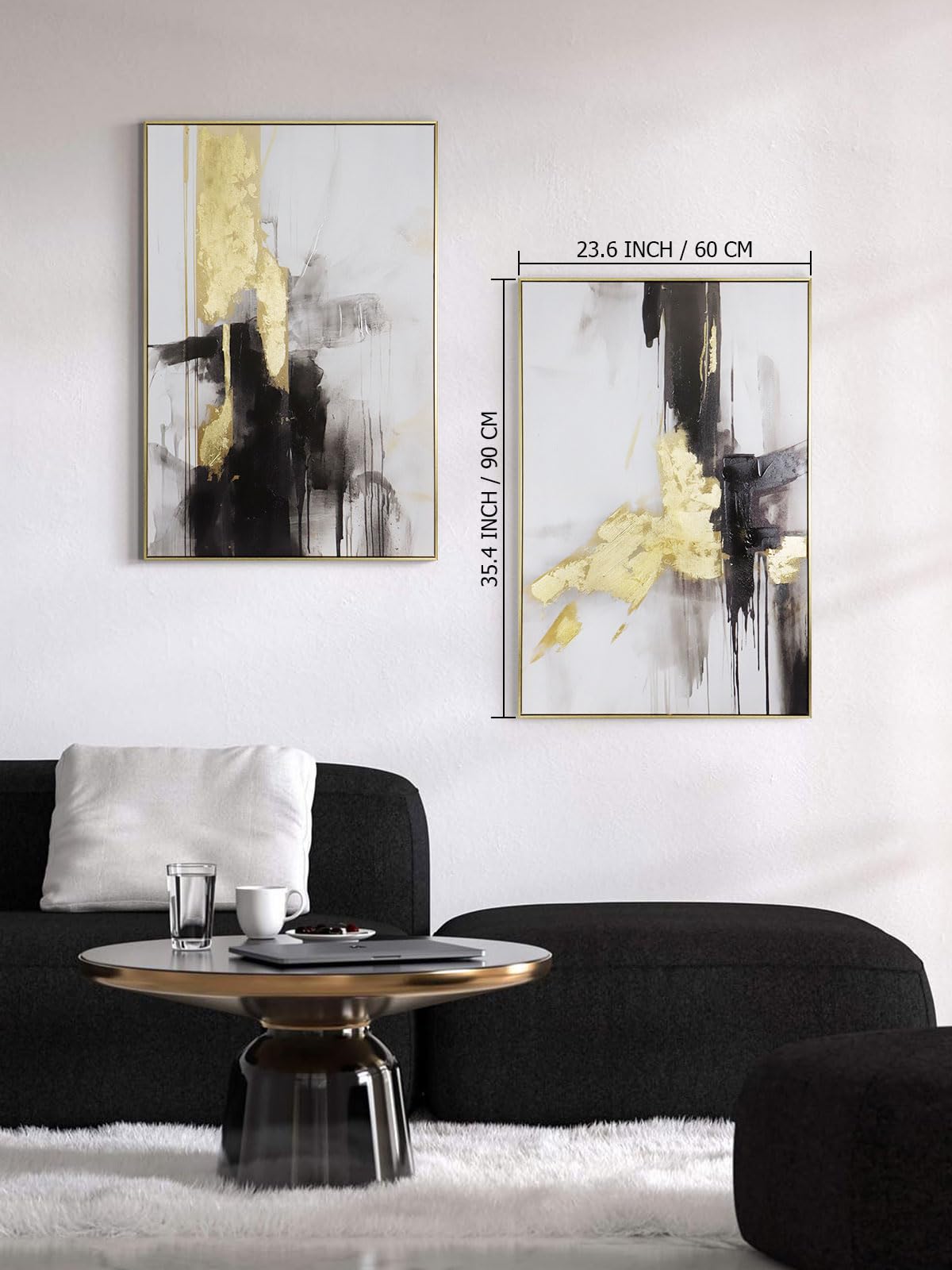 Boho Textured 3D Wall Art 3PC 24x36in