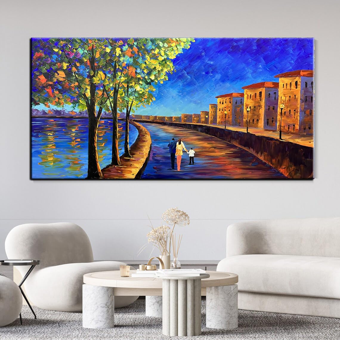 Abstract Tree Landscape Oil Painting 24x36in