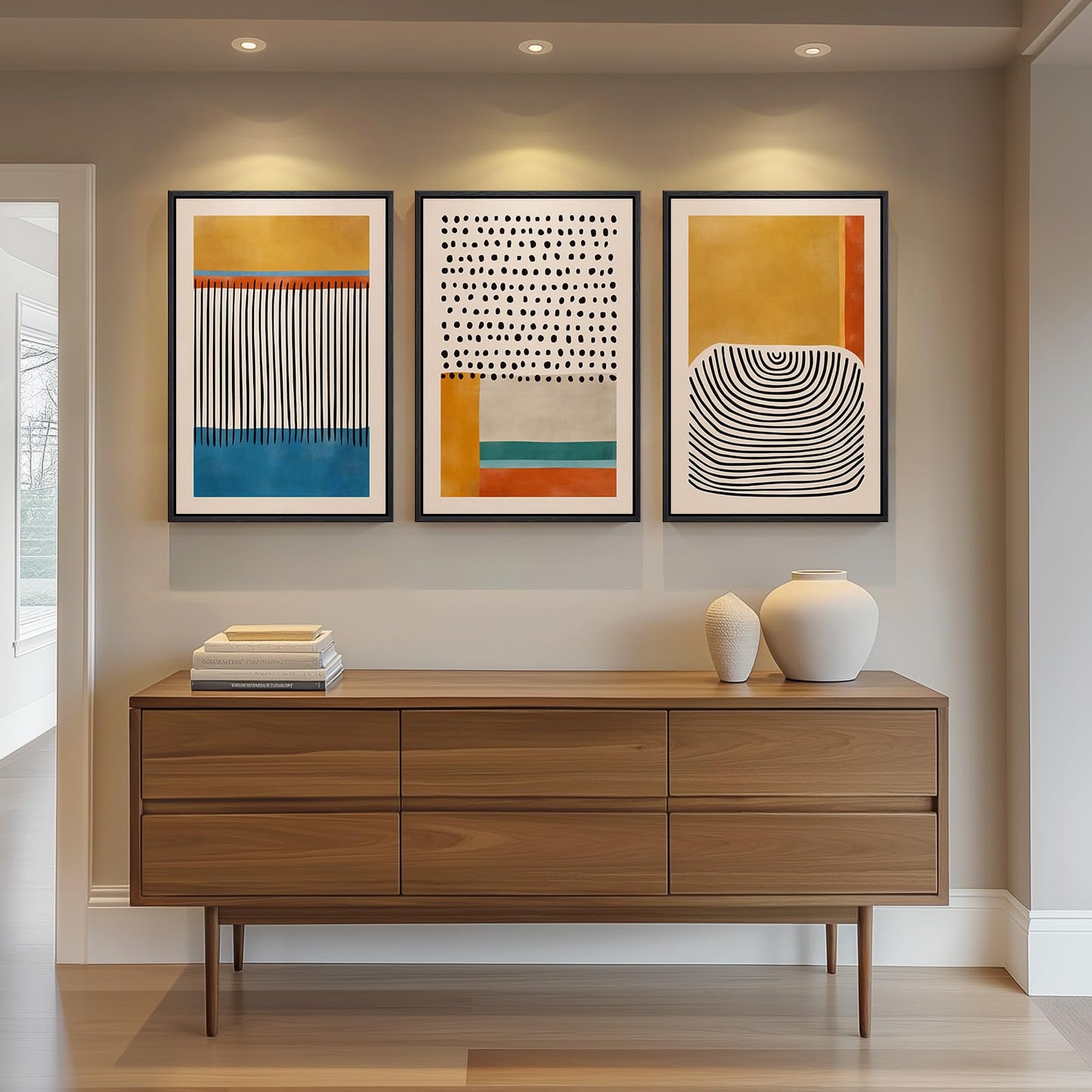 Neutral Abstract Wall Art 2PC