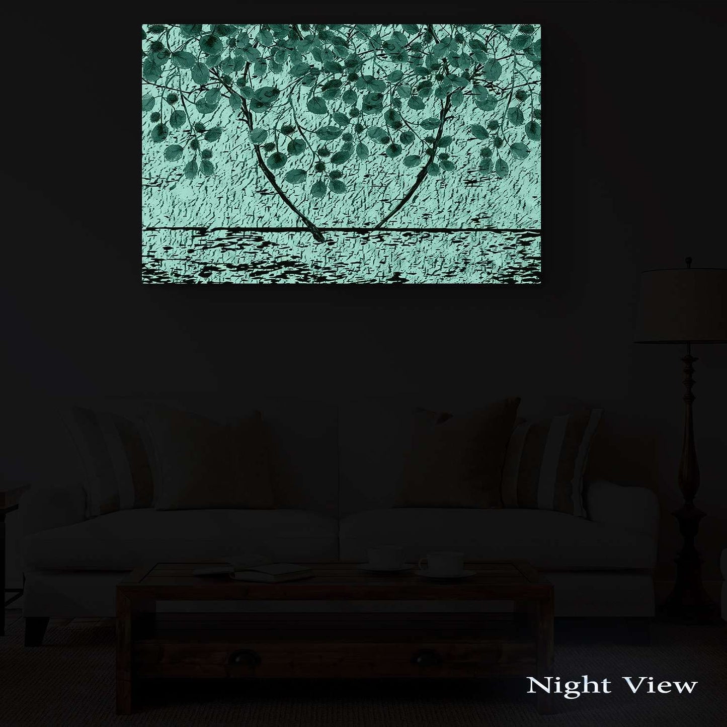 Red Boat Lake Canvas Wall Art 32x48in