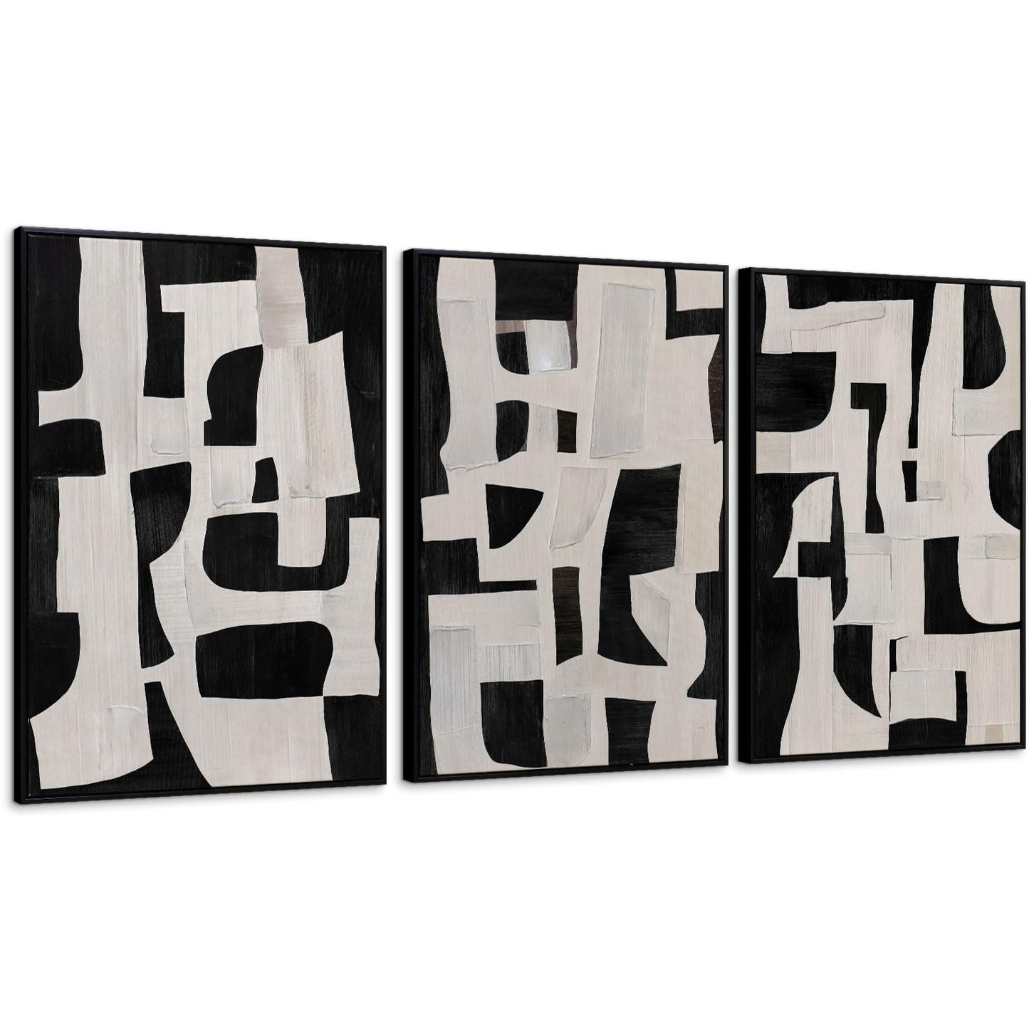 Boho Textured 3D Wall Art 3PC 24x36in