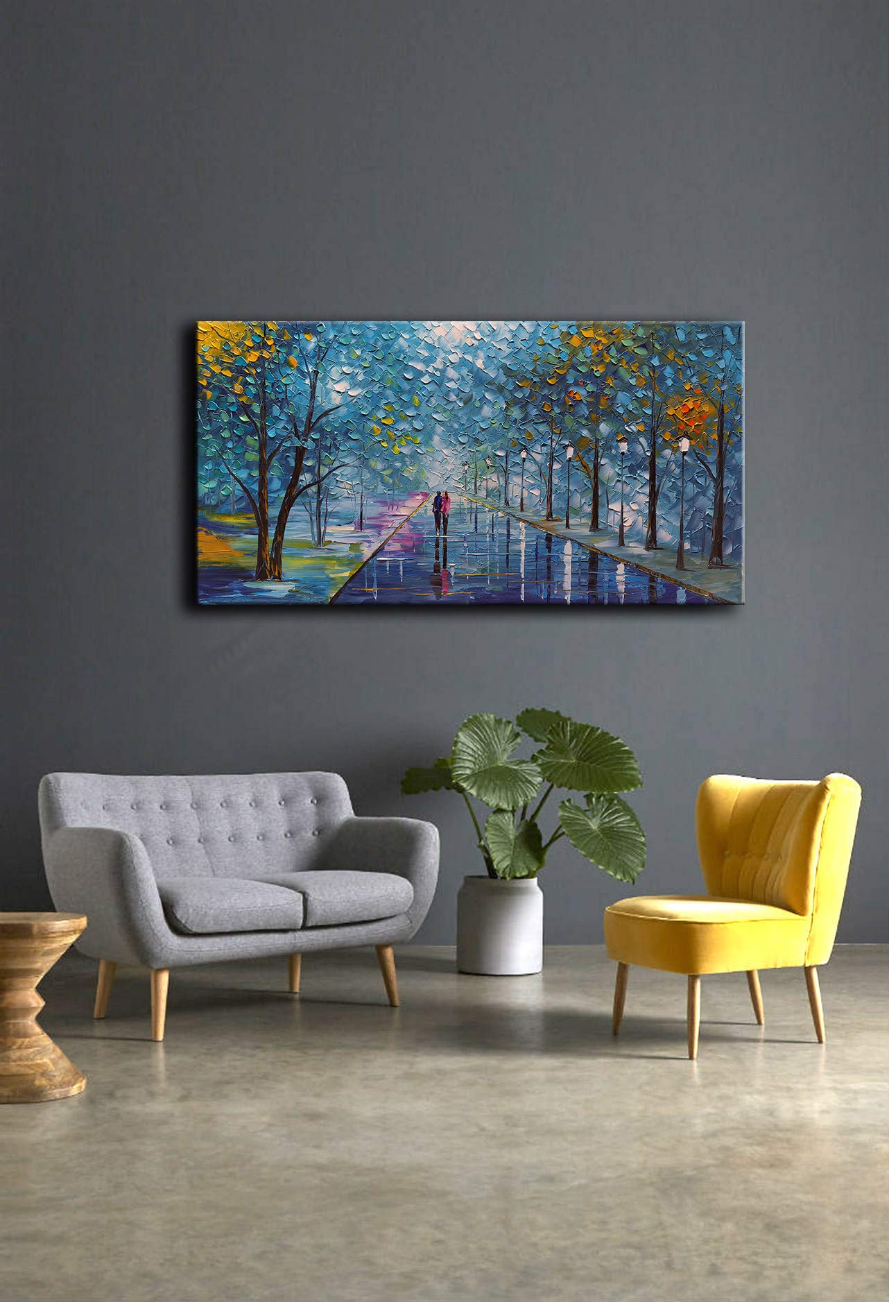 Abstract Tree Landscape Oil Painting 24x36in