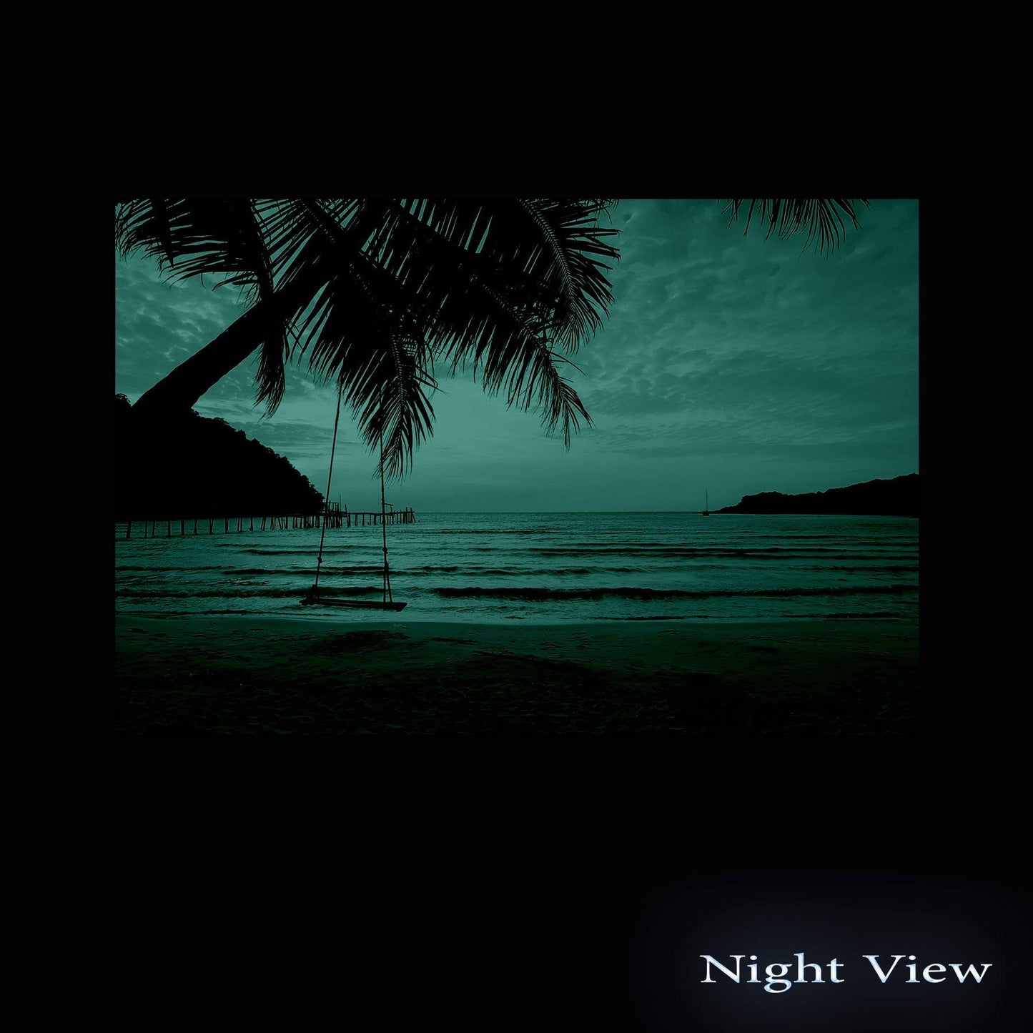 Caribbean Beach Glass Wall Art 24x36in