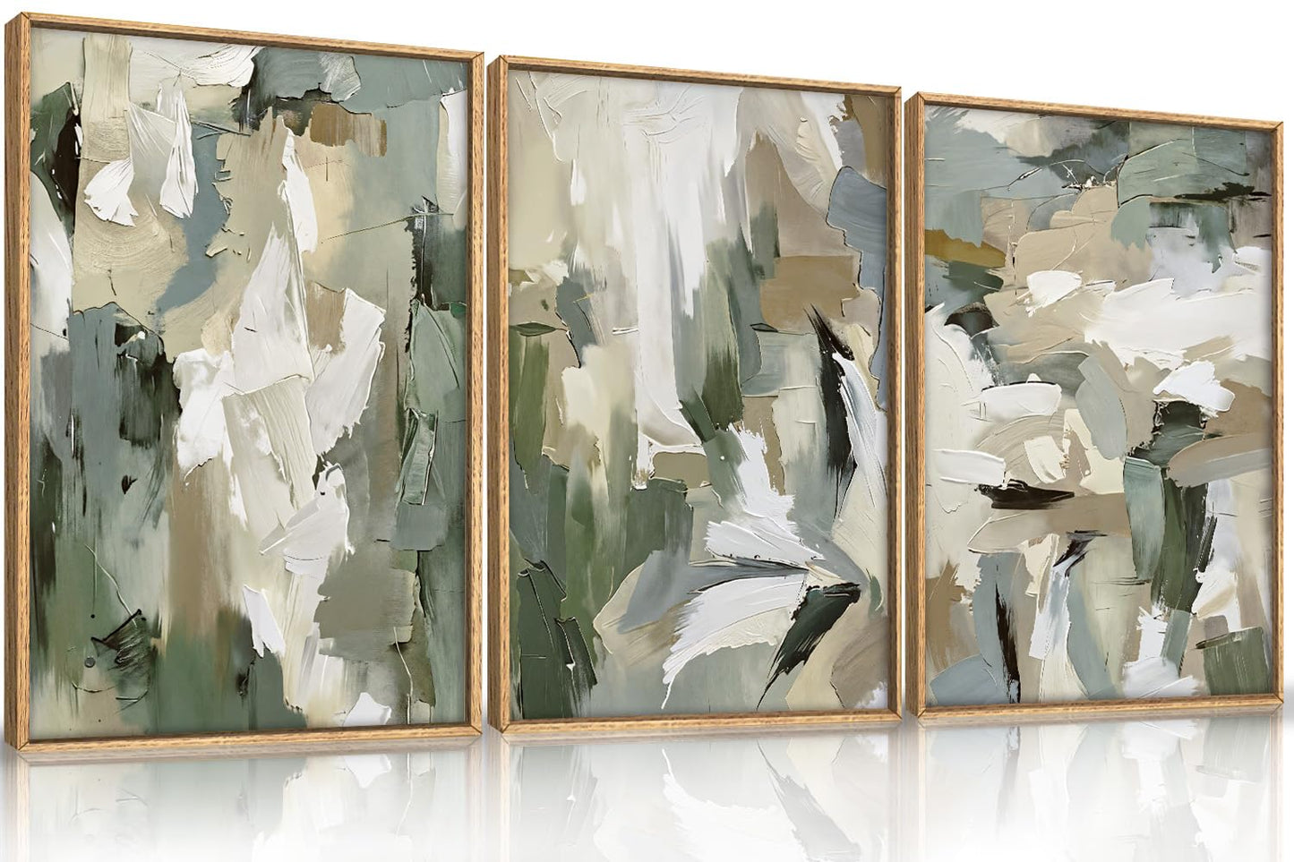 Navy Blue Abstract Wall Art 3PC 24x36in