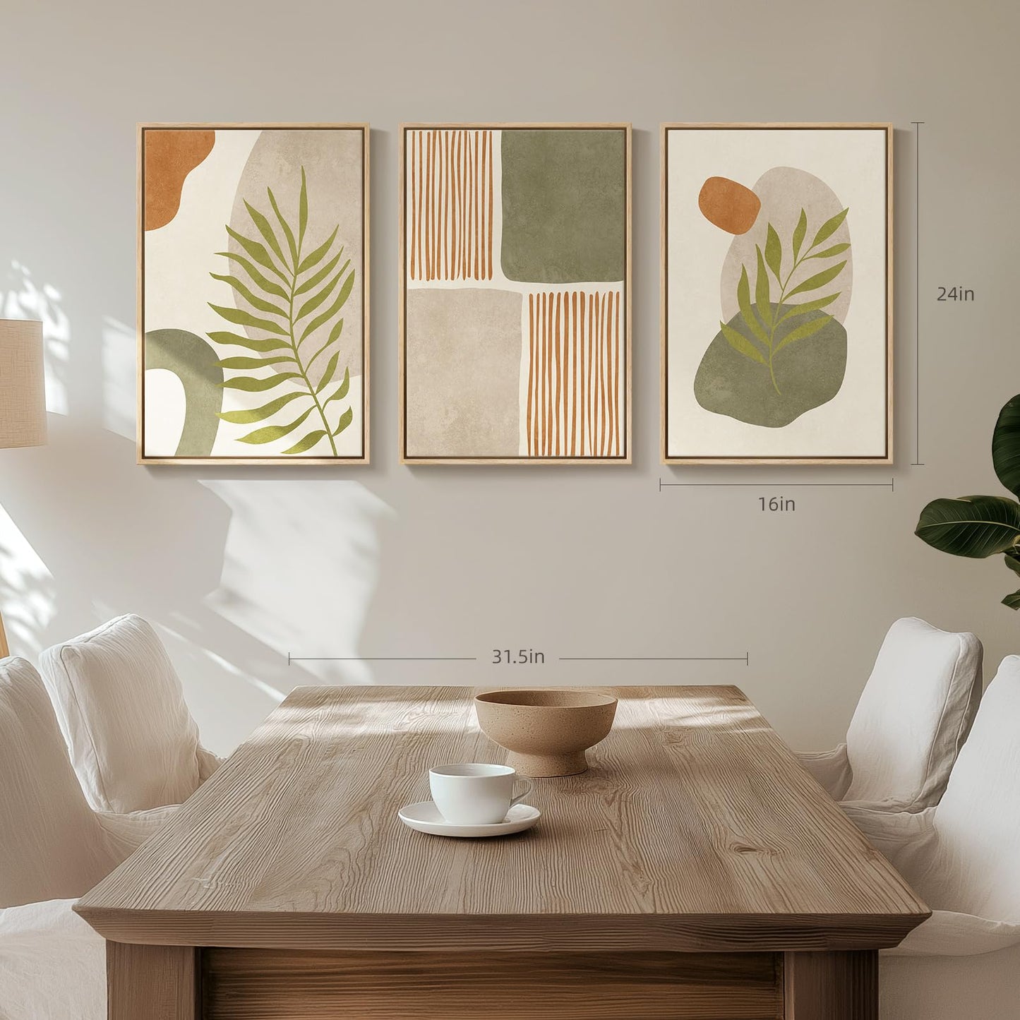 Neutral Abstract Wall Art 2PC