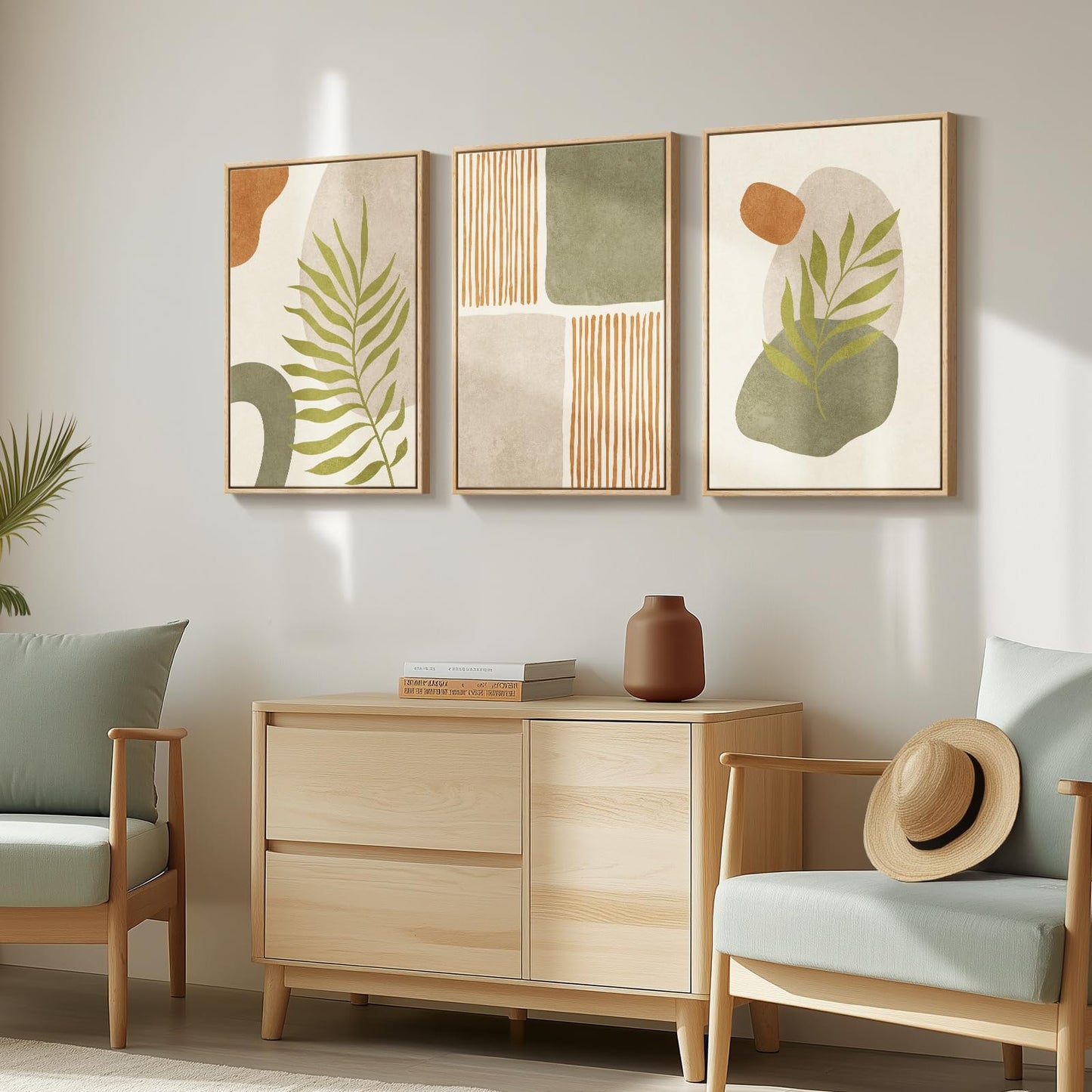 Neutral Abstract Wall Art 2PC