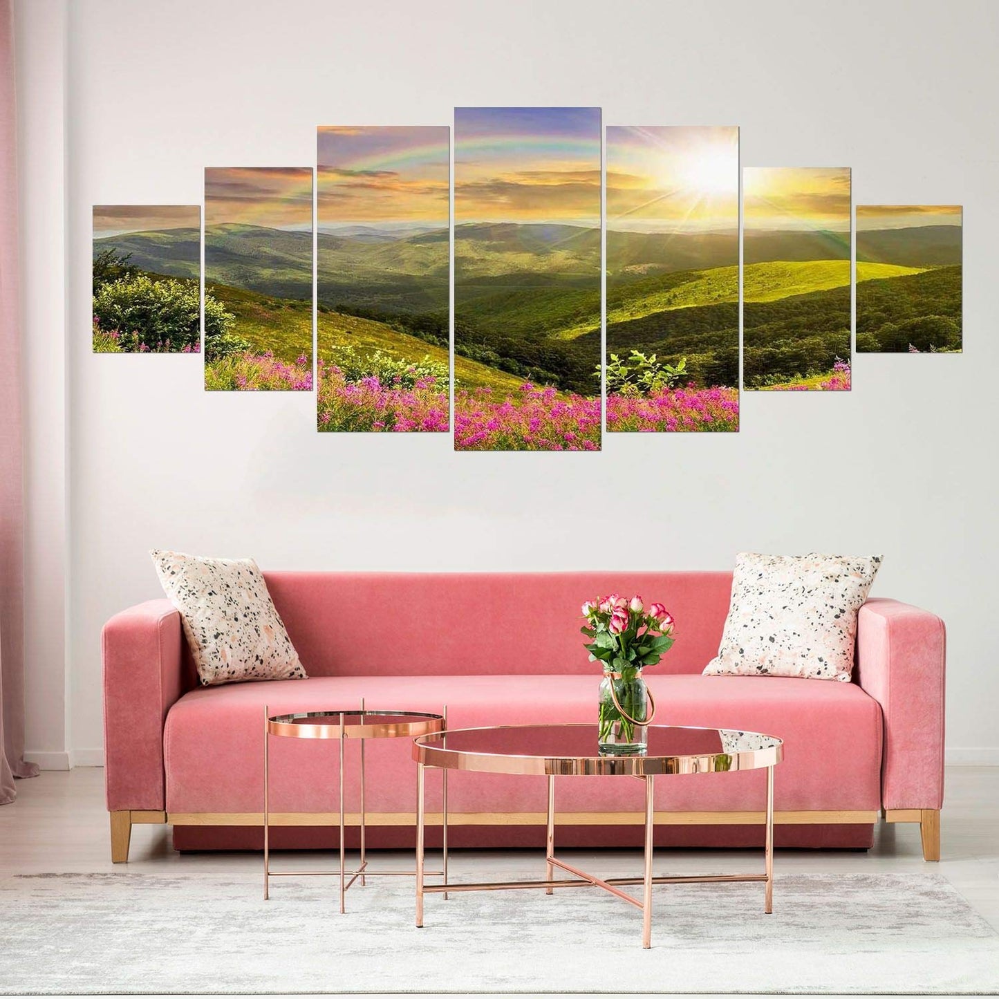 Blue Mountain Lake Wall Art – 7 Panels