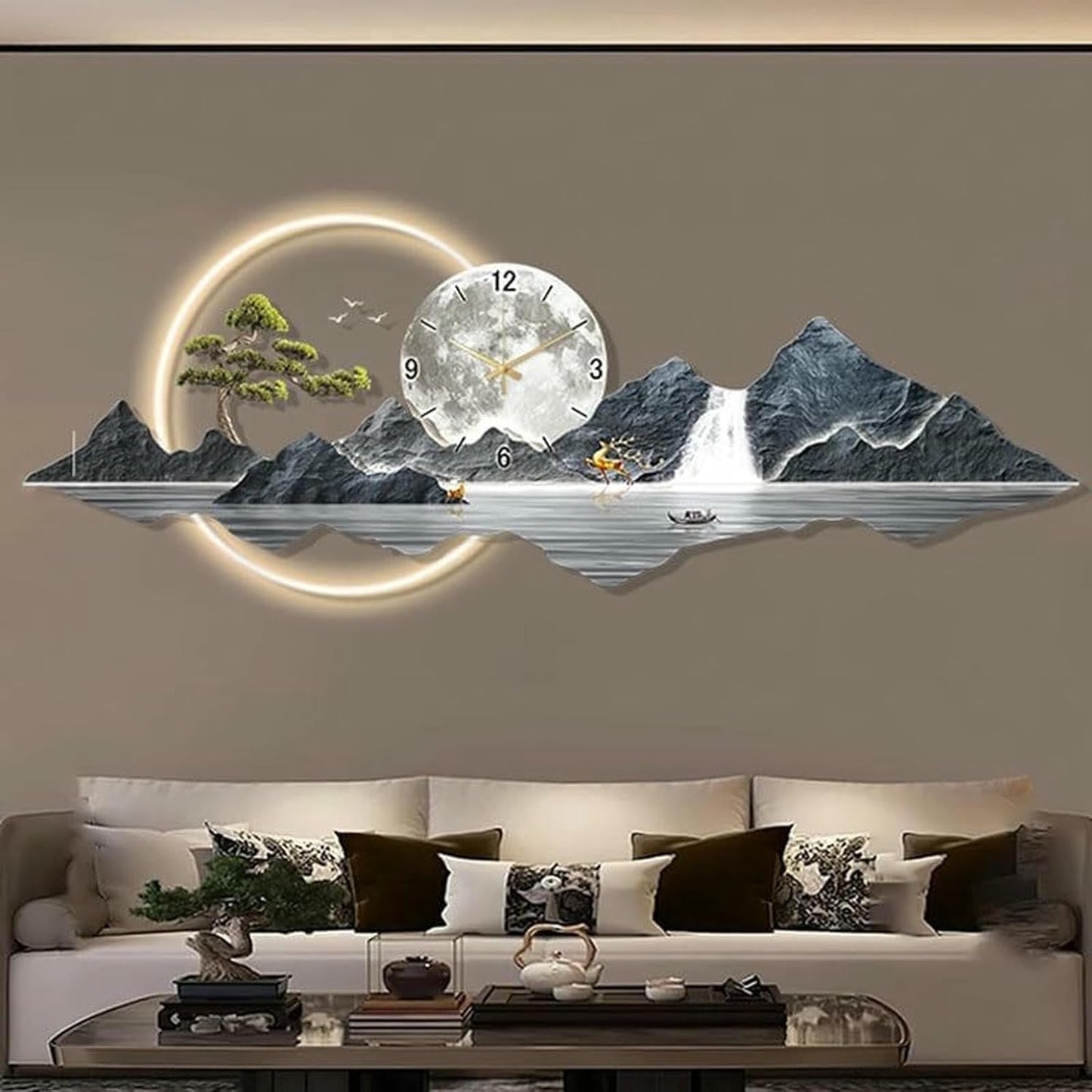 3D LED Wall Clock Art
