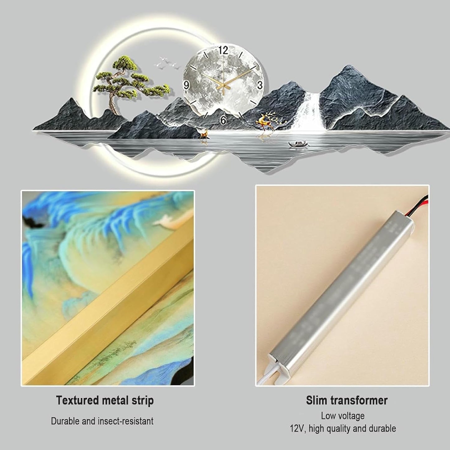 3D LED Wall Clock Art