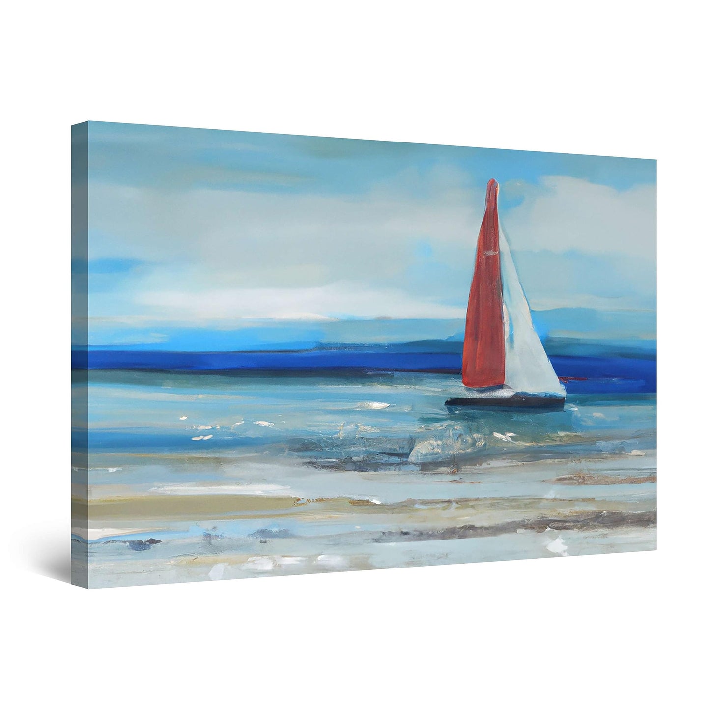 Ship & Moon Canvas Wall Art – 32x48in