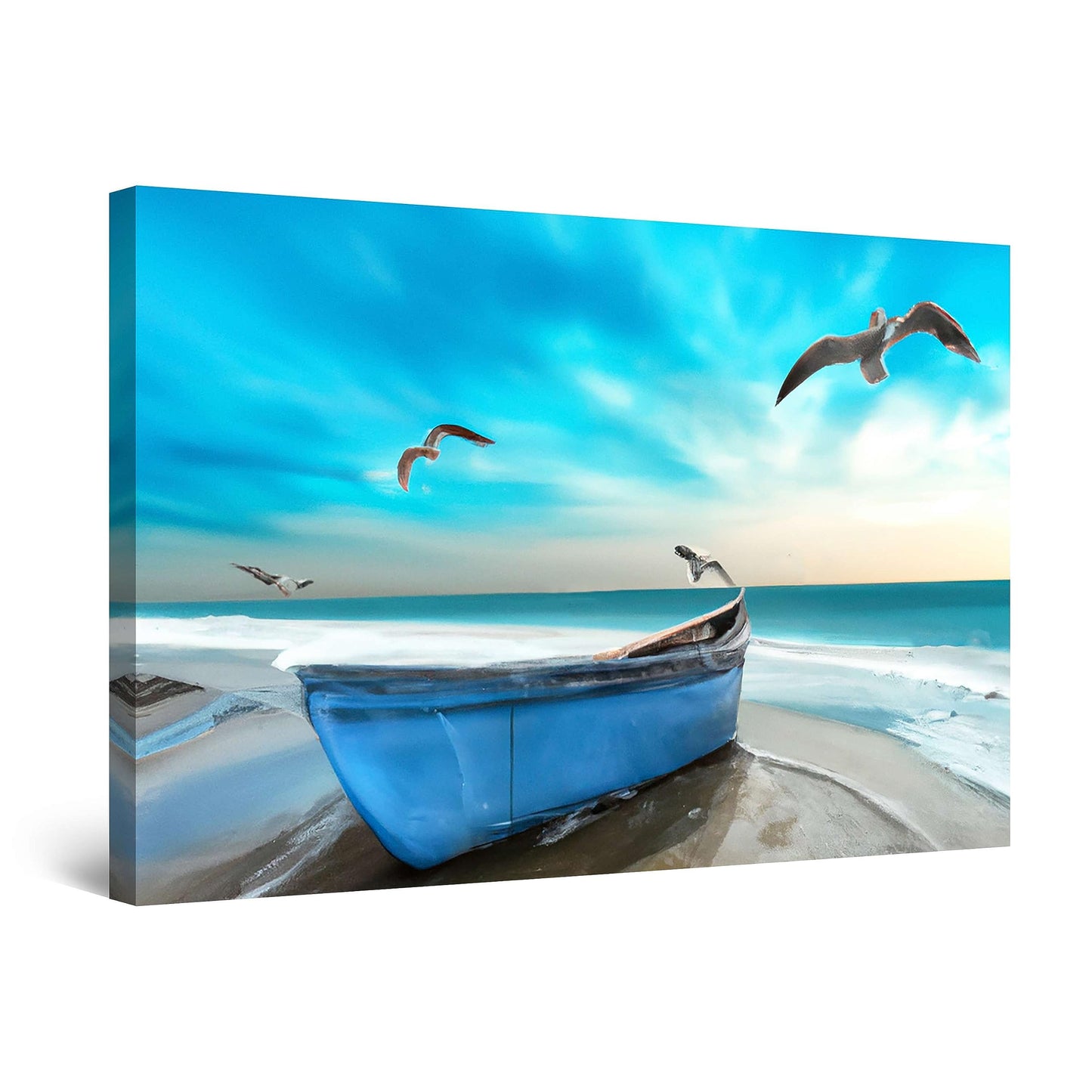Ship & Moon Canvas Wall Art – 32x48in