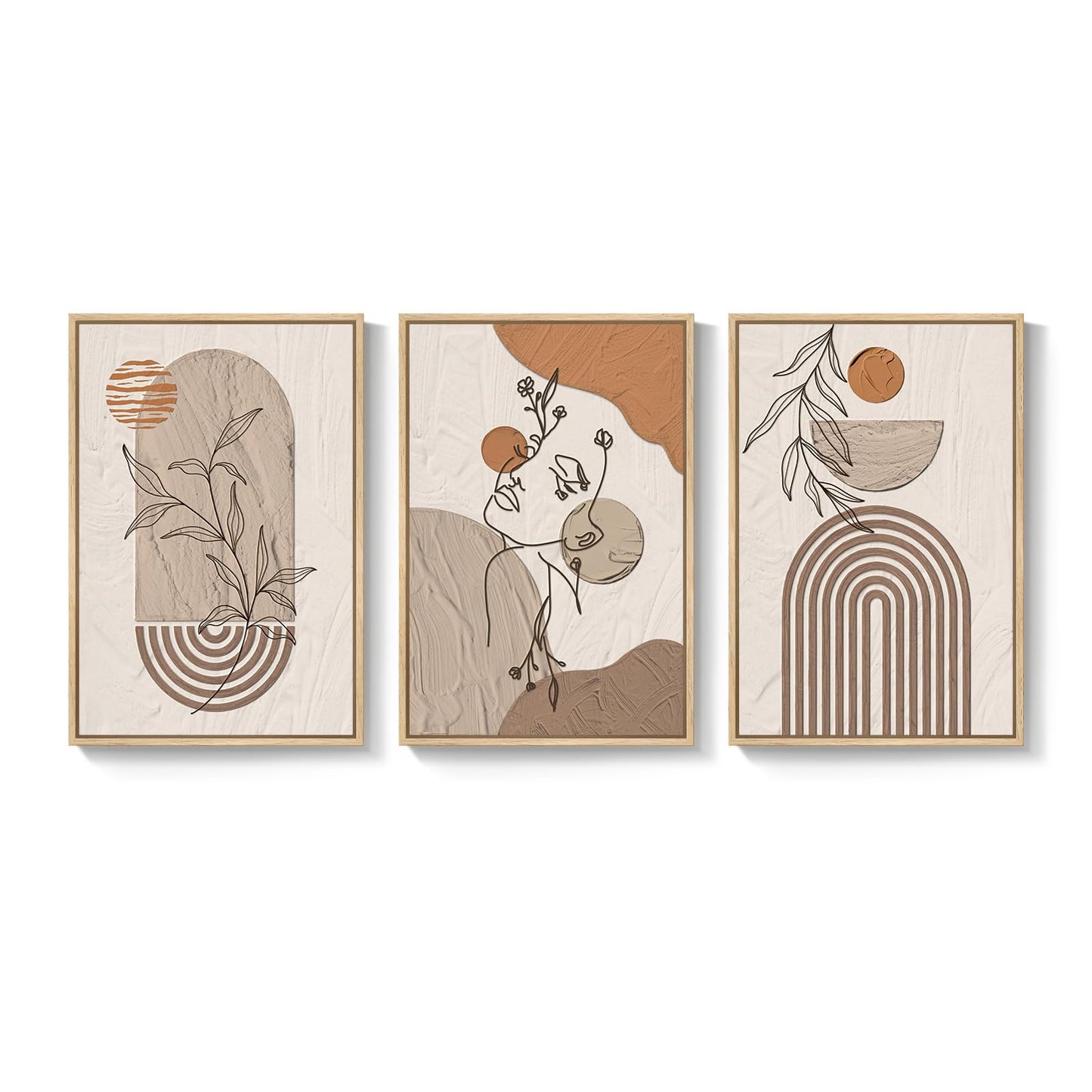 Neutral Abstract Wall Art 2PC