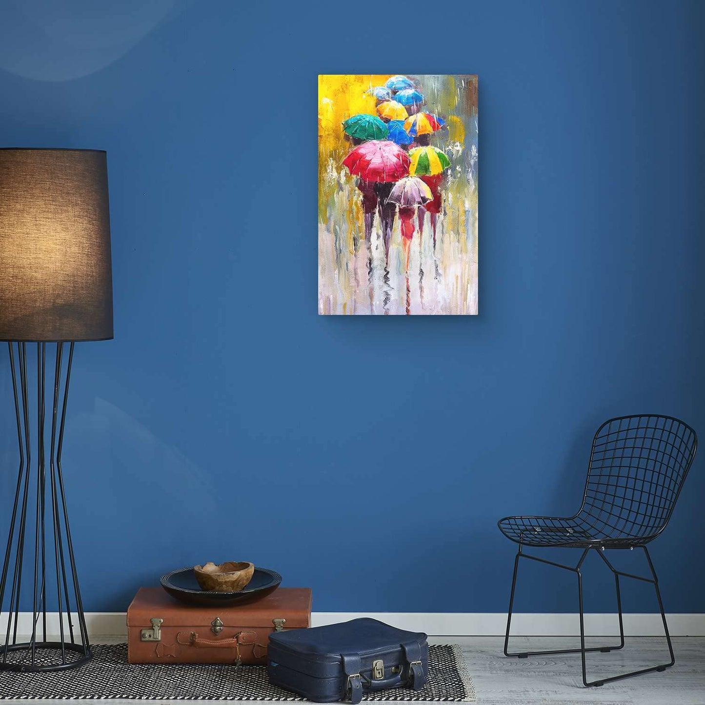 Red Boat Lake Canvas Wall Art 32x48in